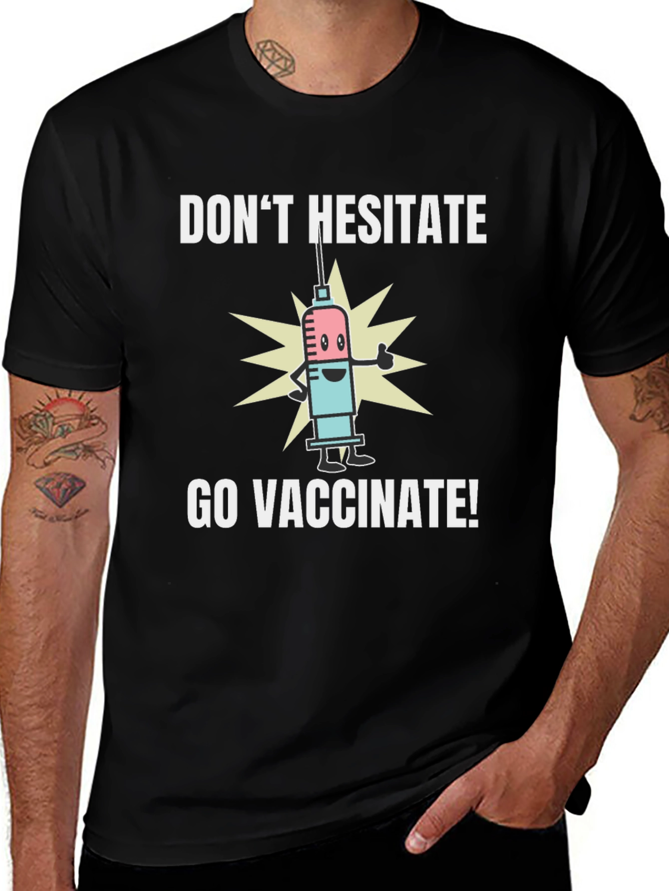 Variant 24 of Don't Hesitate, Go Vaccinate! T-Shirt