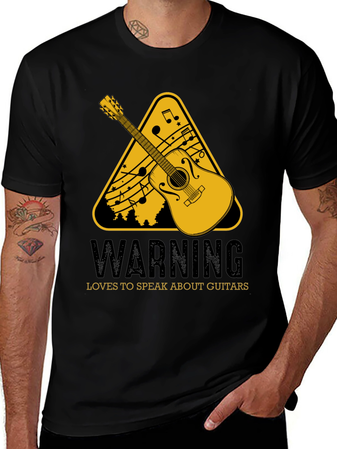 Variant 29 of Guitar Lover's Warning T-Shirt