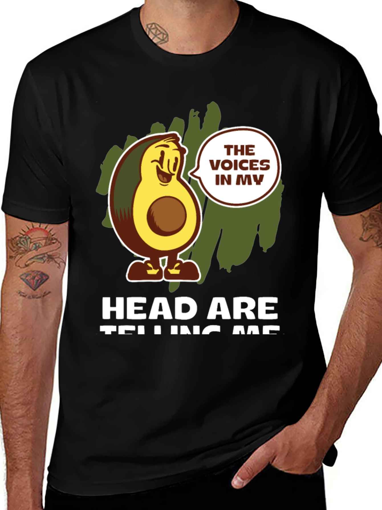 Variant 13 of Avocado Voices Graphic T-Shirt