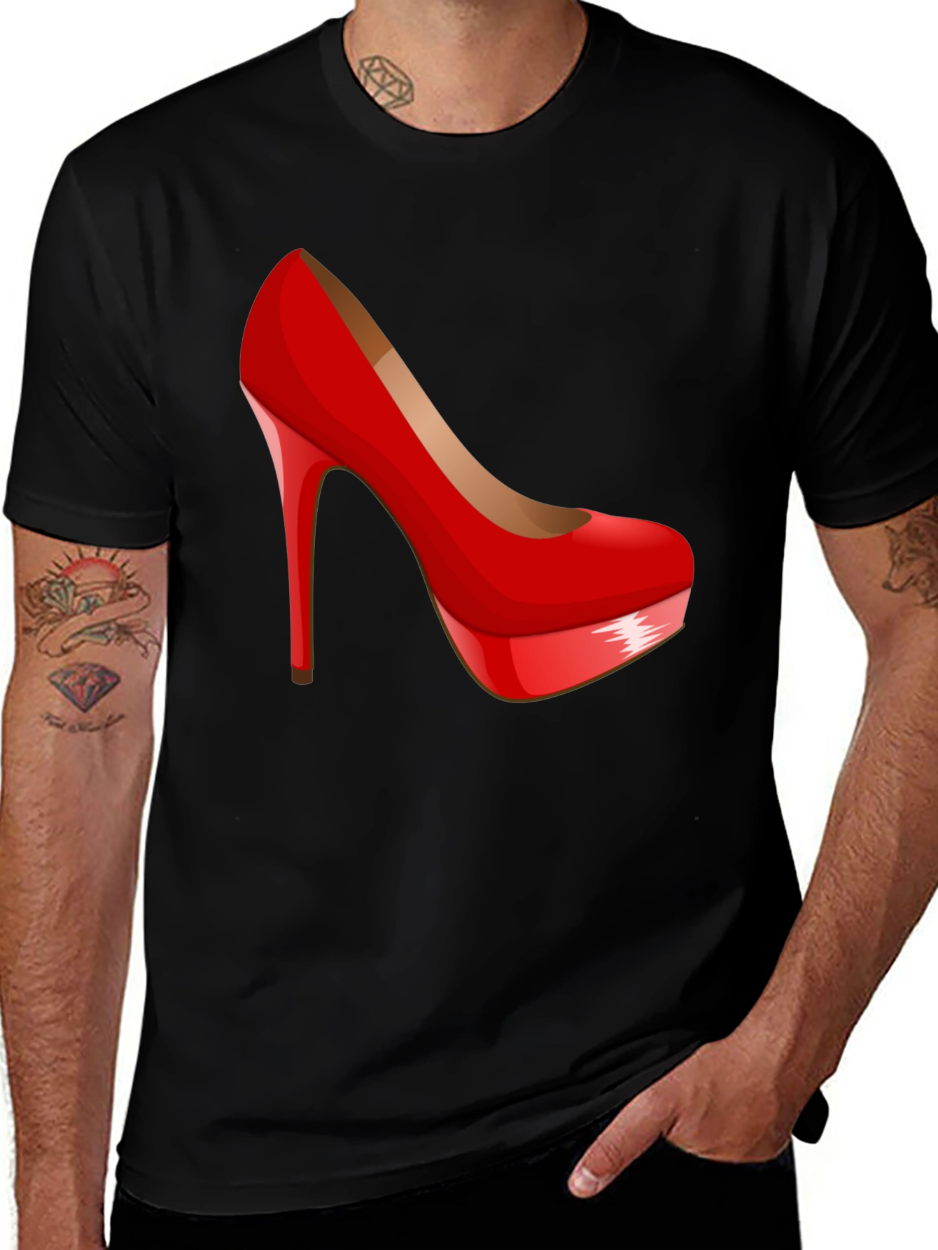 Red High Heel Graphic T-Shirt
