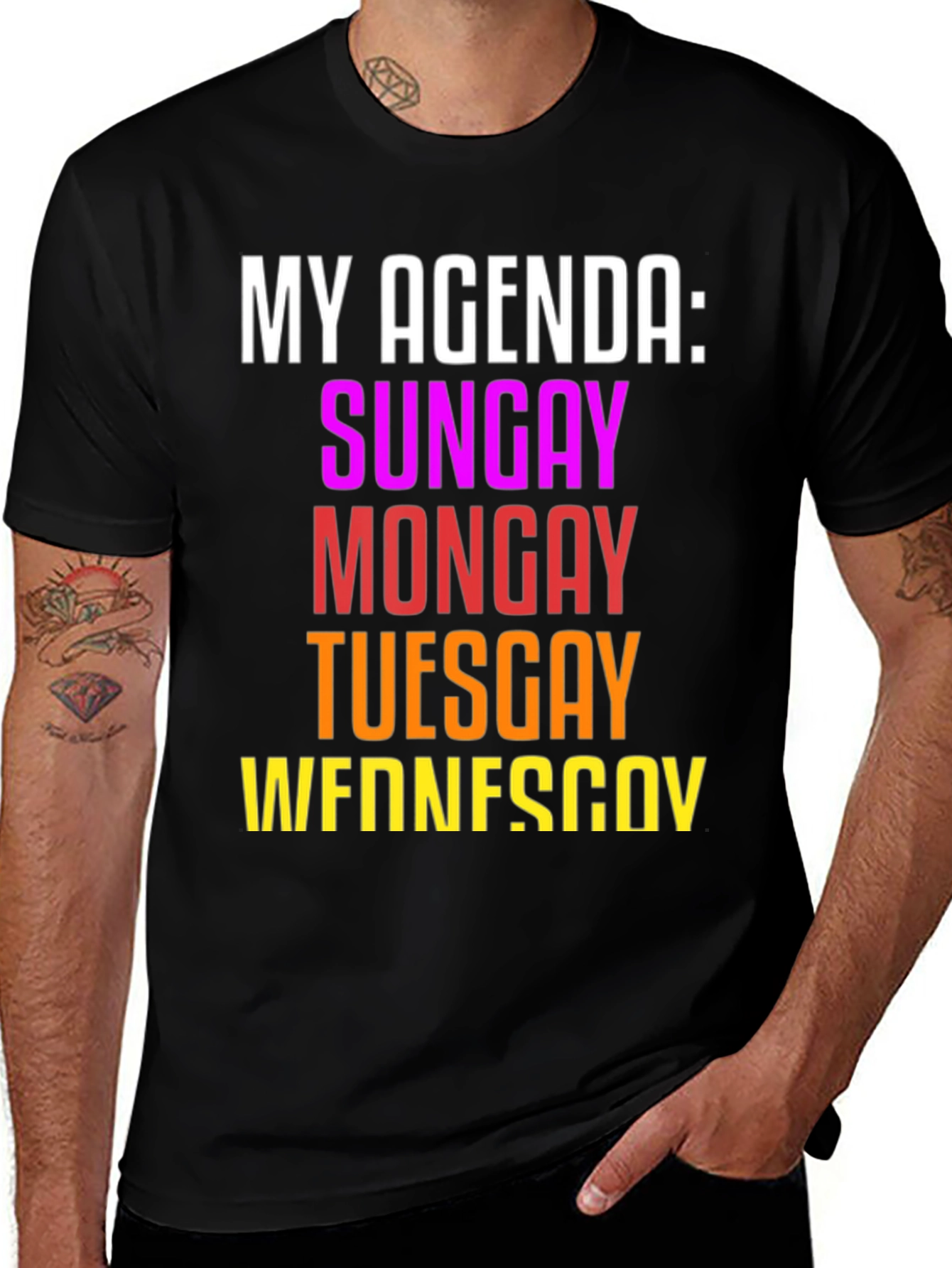 Variant 27 of My Agenda Gay T-Shirt - Funny LGBTQ Pride Tee