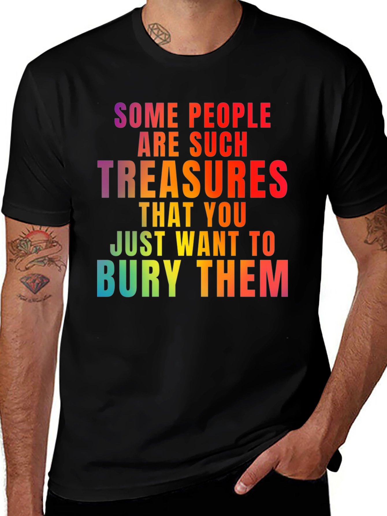 Variant 10 of Funny Sarcastic Rainbow Graphic T-Shirt