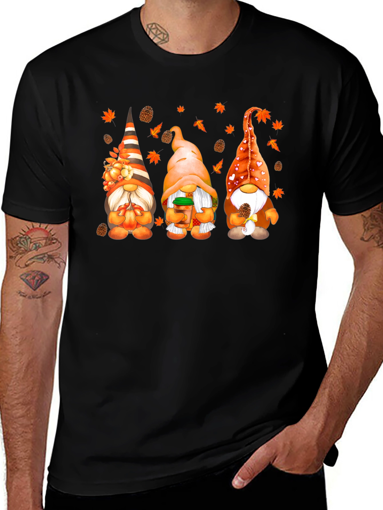 Fall Gnomes Graphic Tee - Autumn Season Shirt