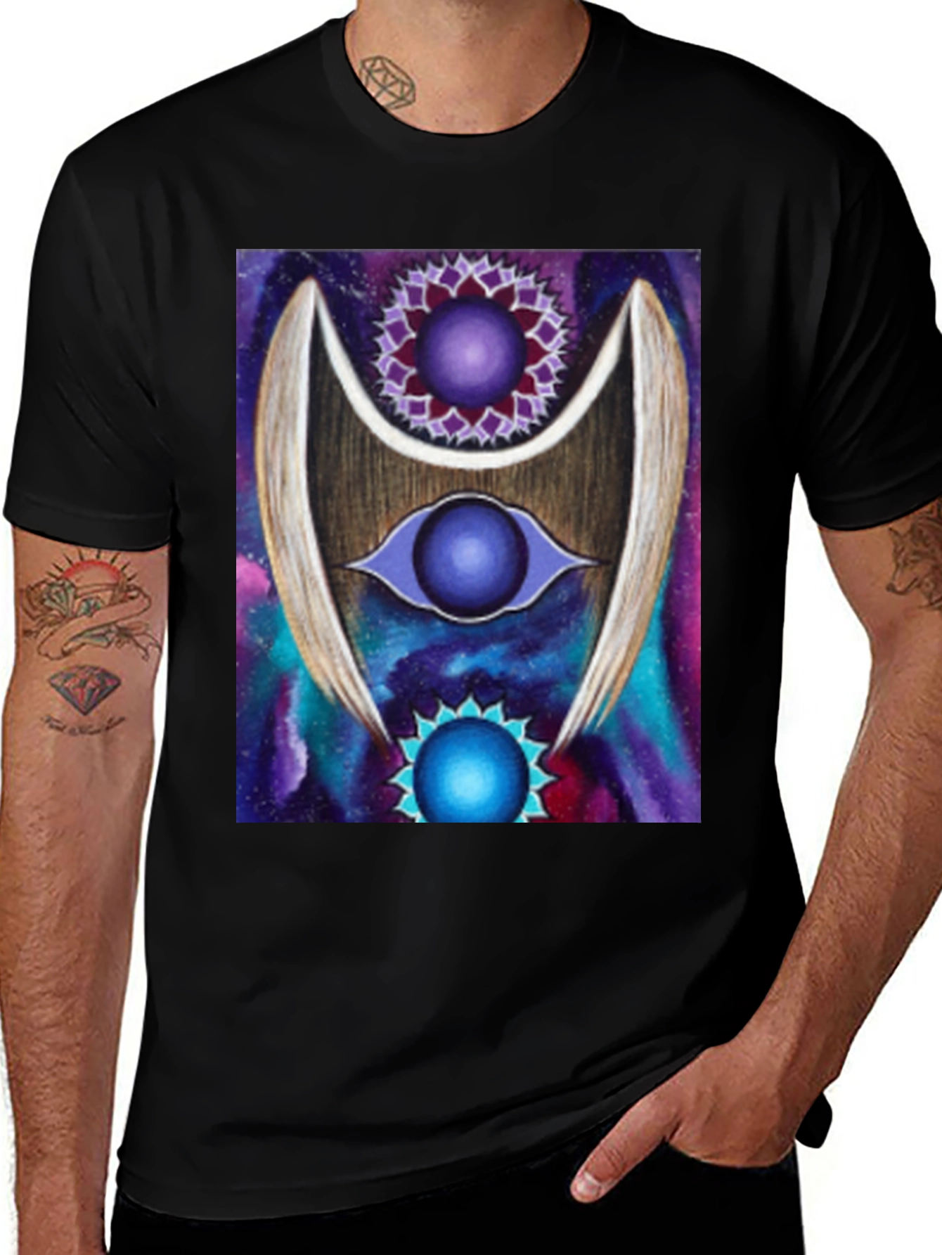 Variant 4 of Mystic Chakras Graphic Tee