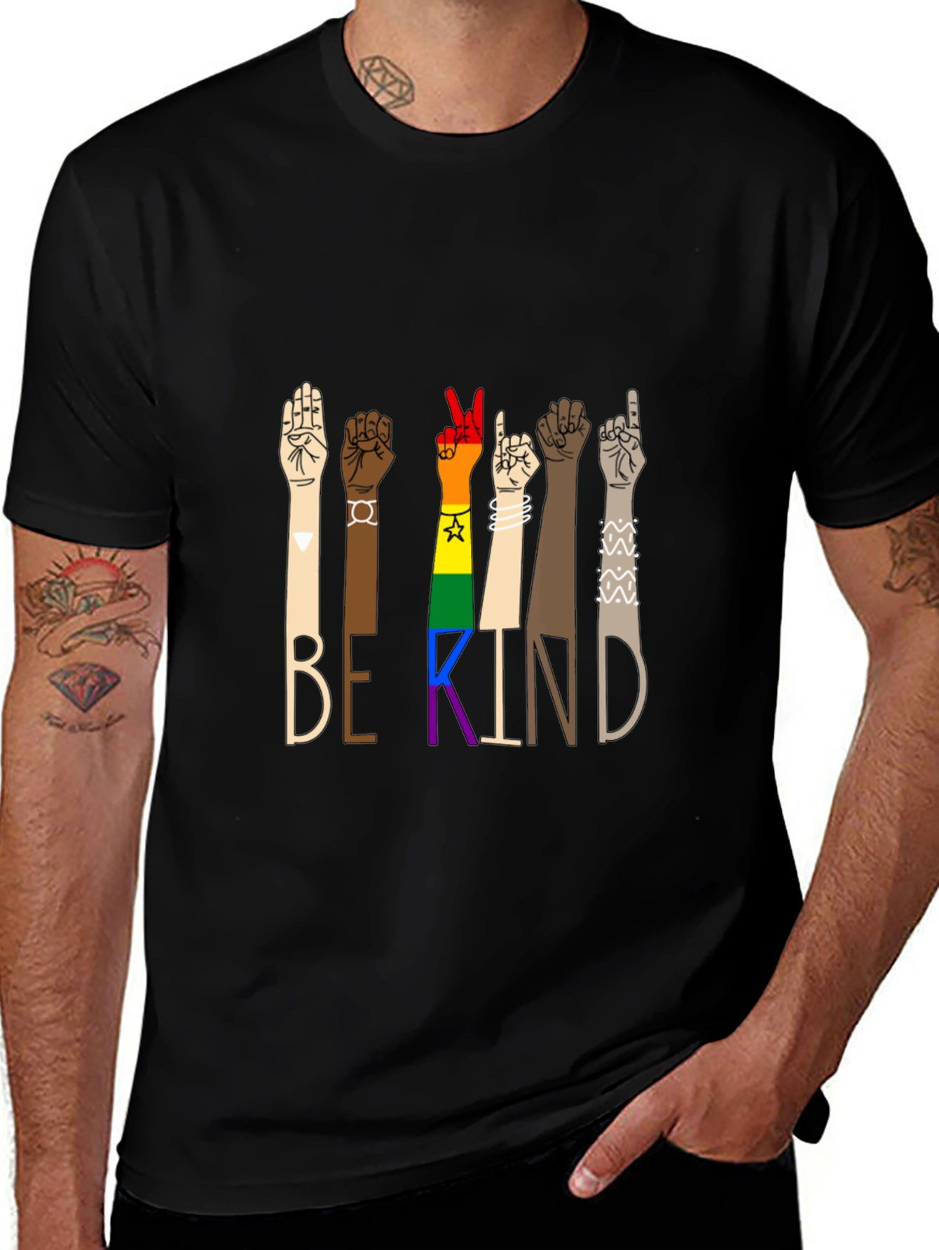 Variant 17 of Be Kind Graphic Tee - Equality & Inclusion