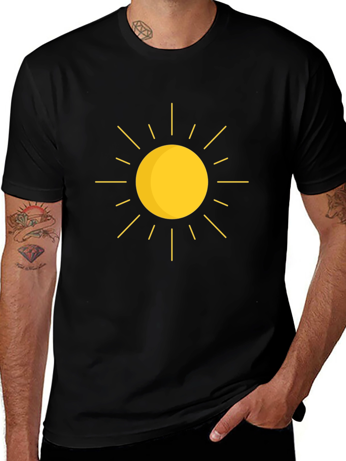 Variant 12 of Sunshine Graphic Black T-Shirt