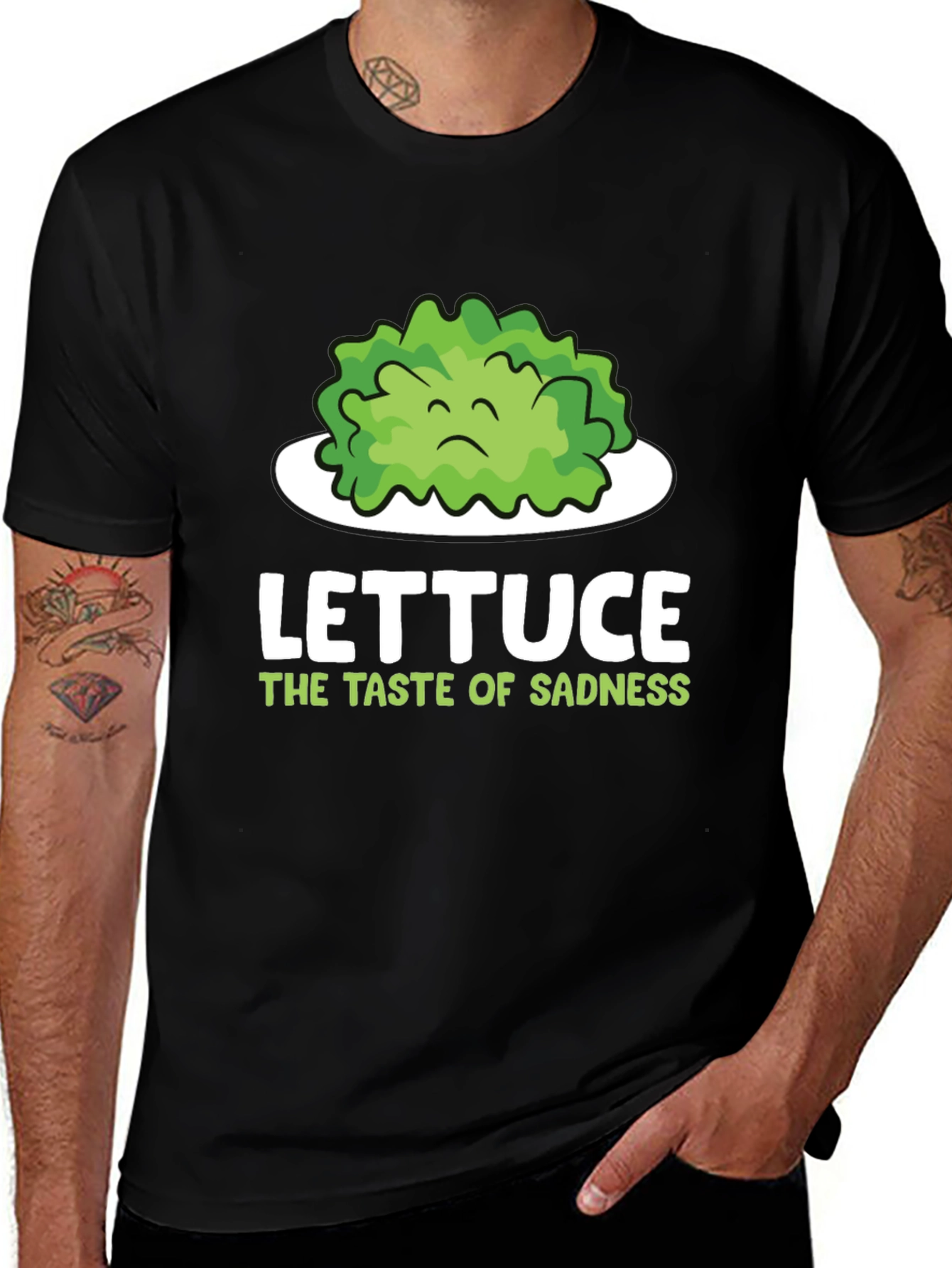 Variant 17 of Lettuce Taste of Sadness T-Shirt - Funny Vegan Tee
