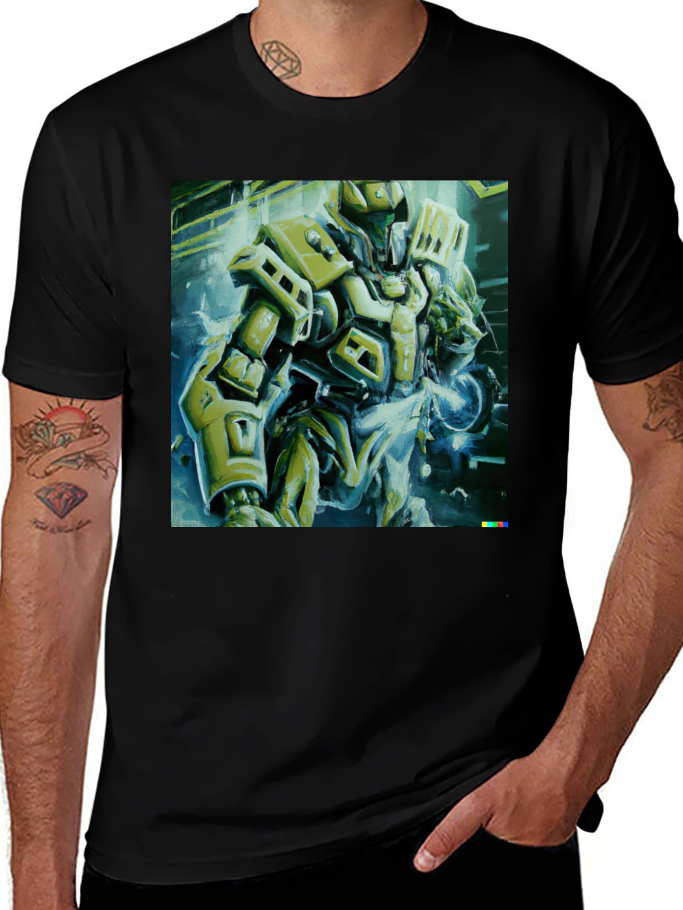 Variant 16 of Sci-Fi Robot Graphic T-Shirt - Modern Streetwear Tee