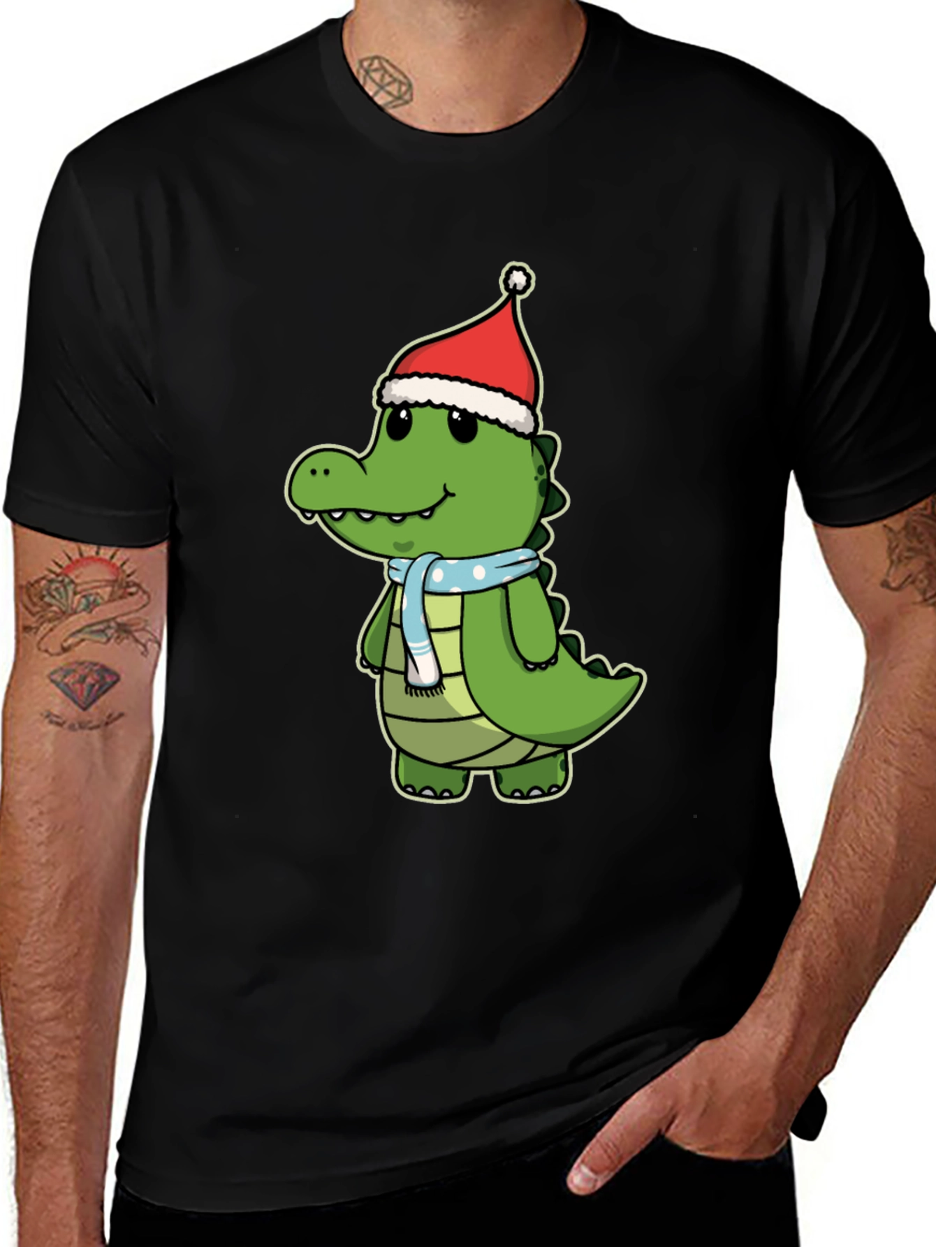 Variant 15 of Festive Alligator Graphic Tee