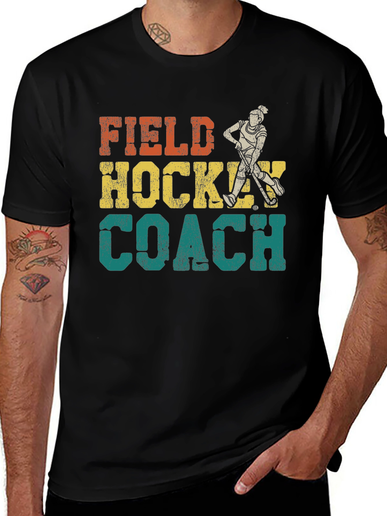 Variant 11 of Field Hockey Coach Graphic Tee