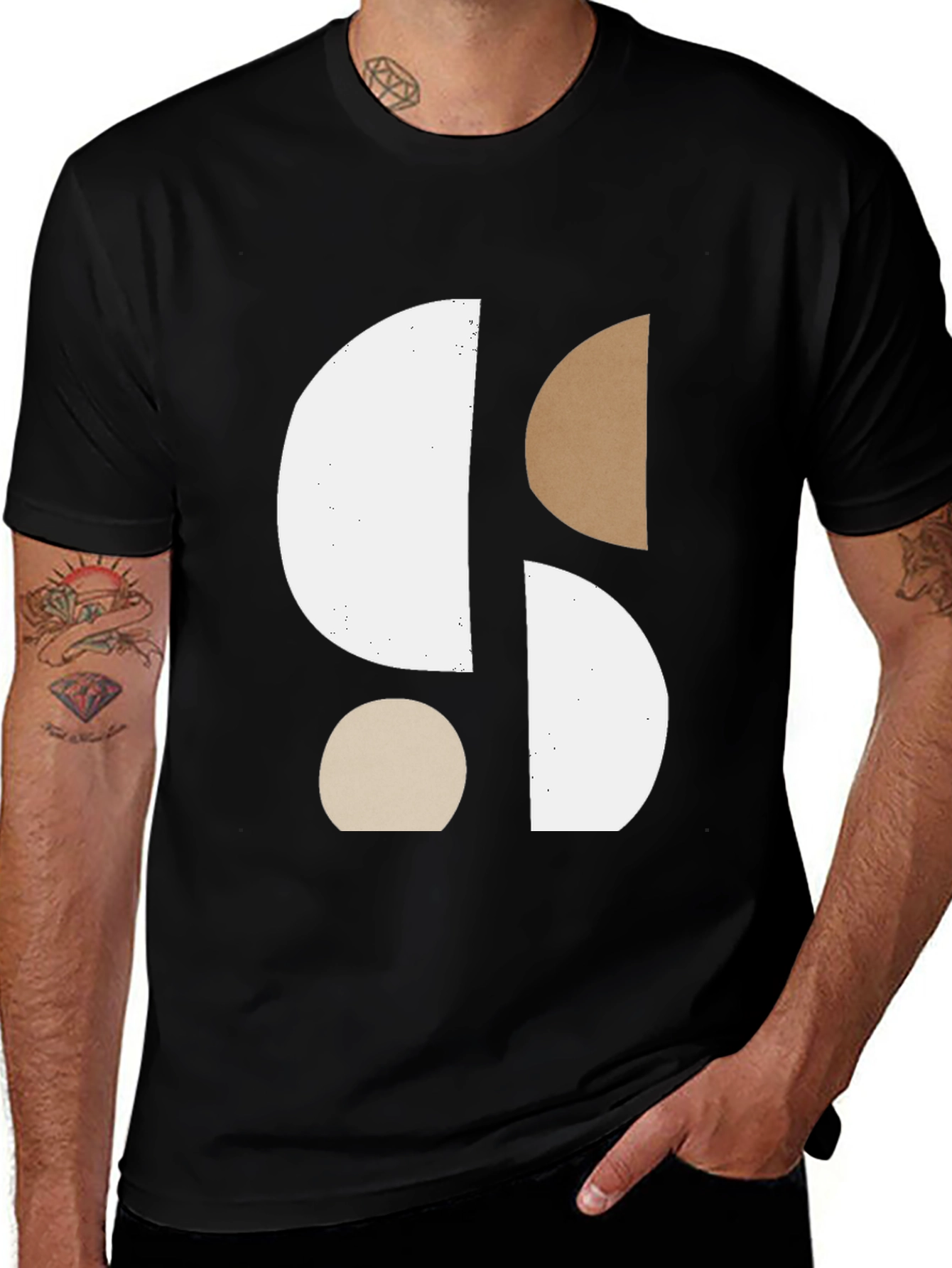Variant 6 of Abstract Geometric Graphic Print Men's T-Shirt