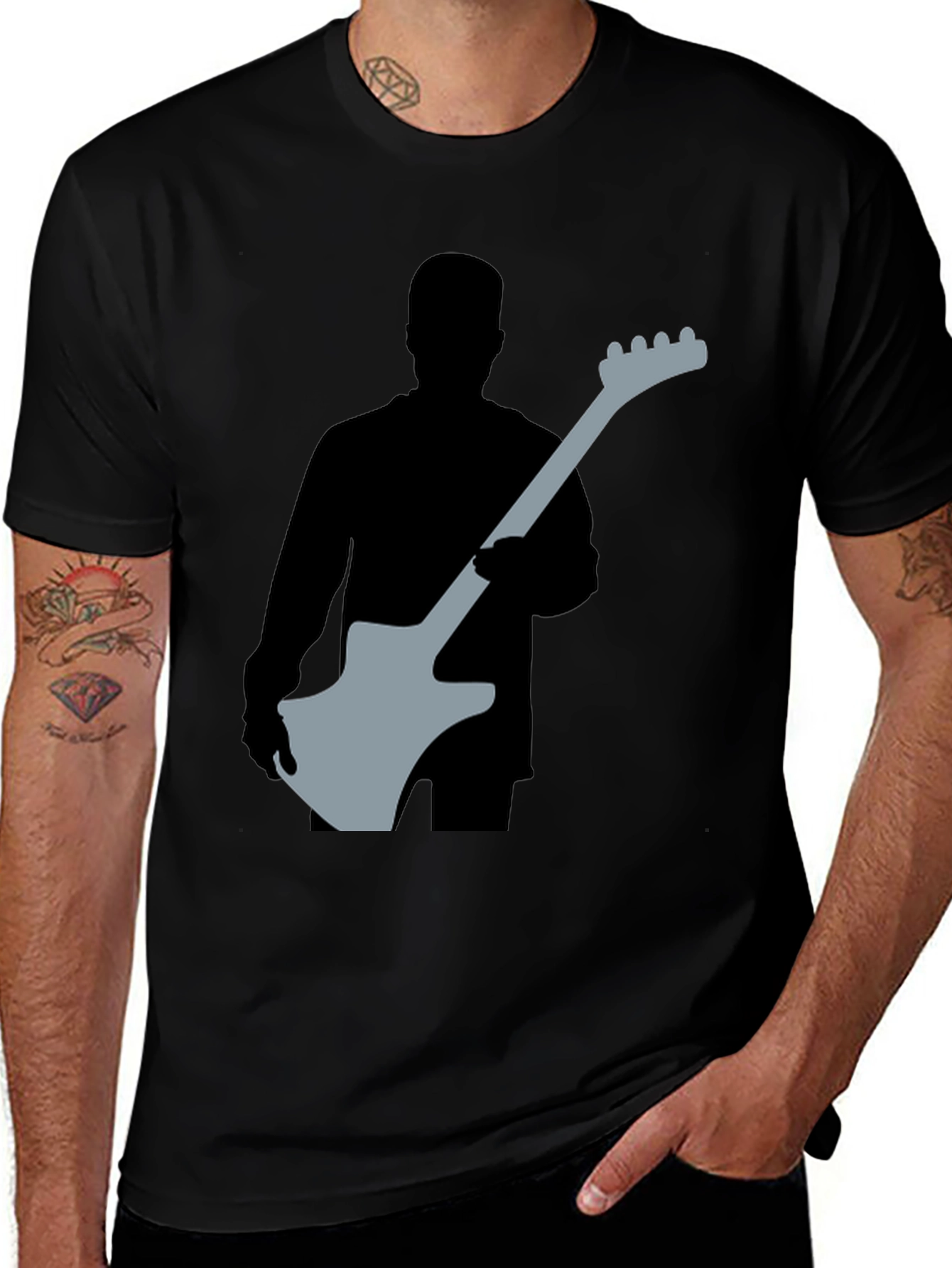 Variant 15 of Guitar Player Silhouette T-Shirt