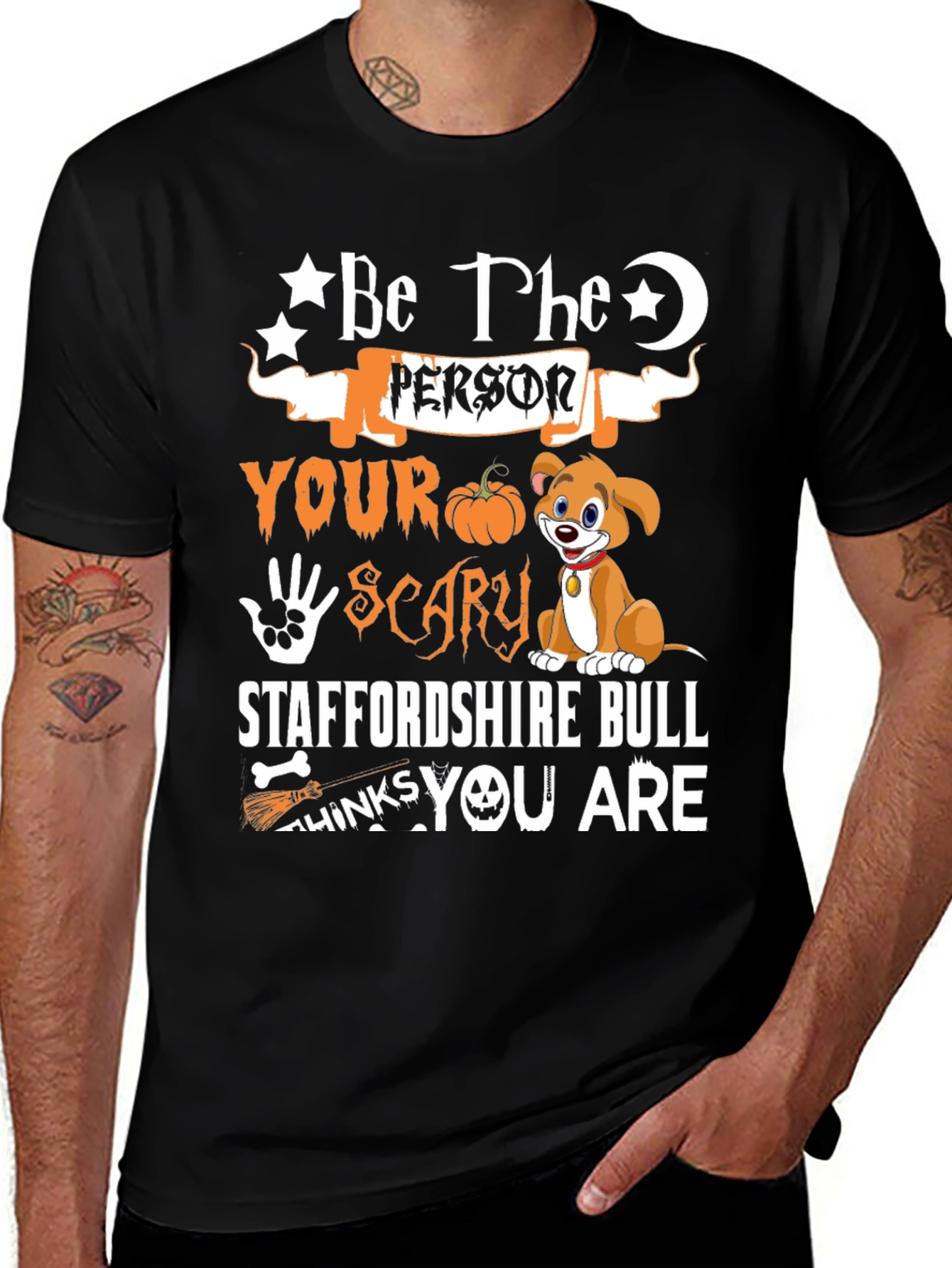 Halloween Staffordshire Bull T-Shirt