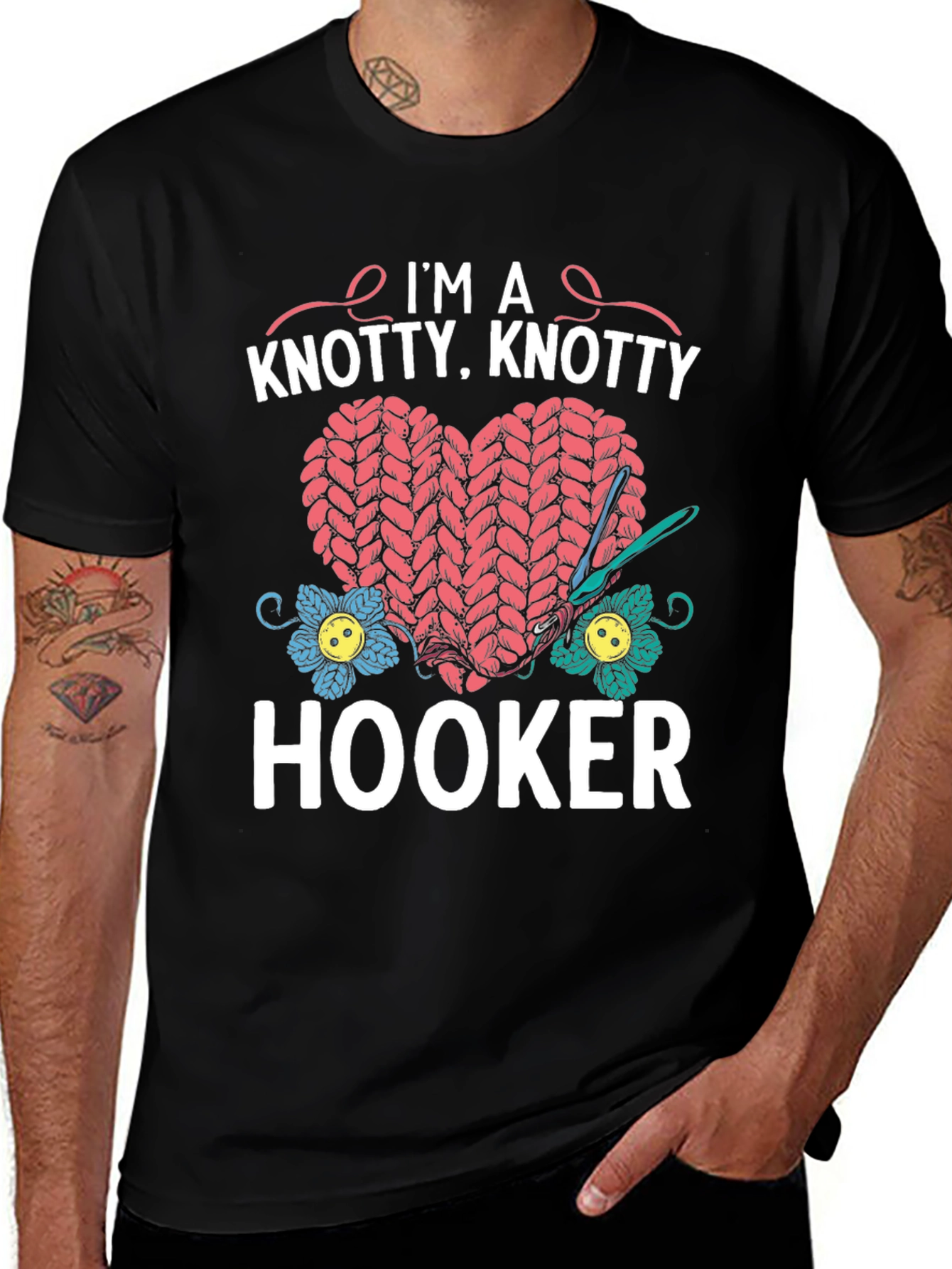 Variant 6 of Knotty Hooker T-Shirt - Crochet Lover's Tee