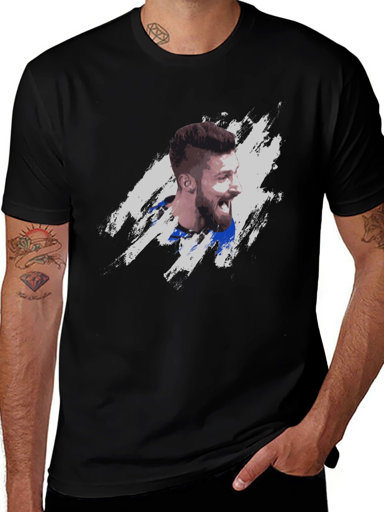 Variant 11 of Men's Graphic Tee - Bearded Man