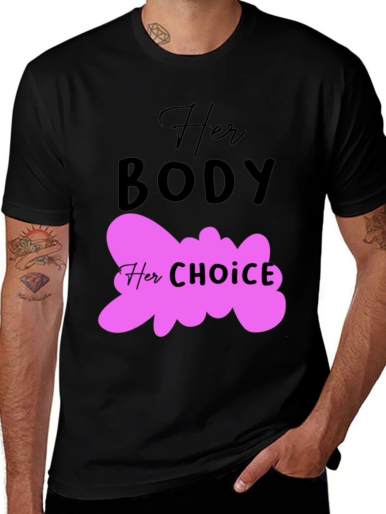 Variant 21 of Her Body Her Choice T-Shirt, Pro-Choice Tee