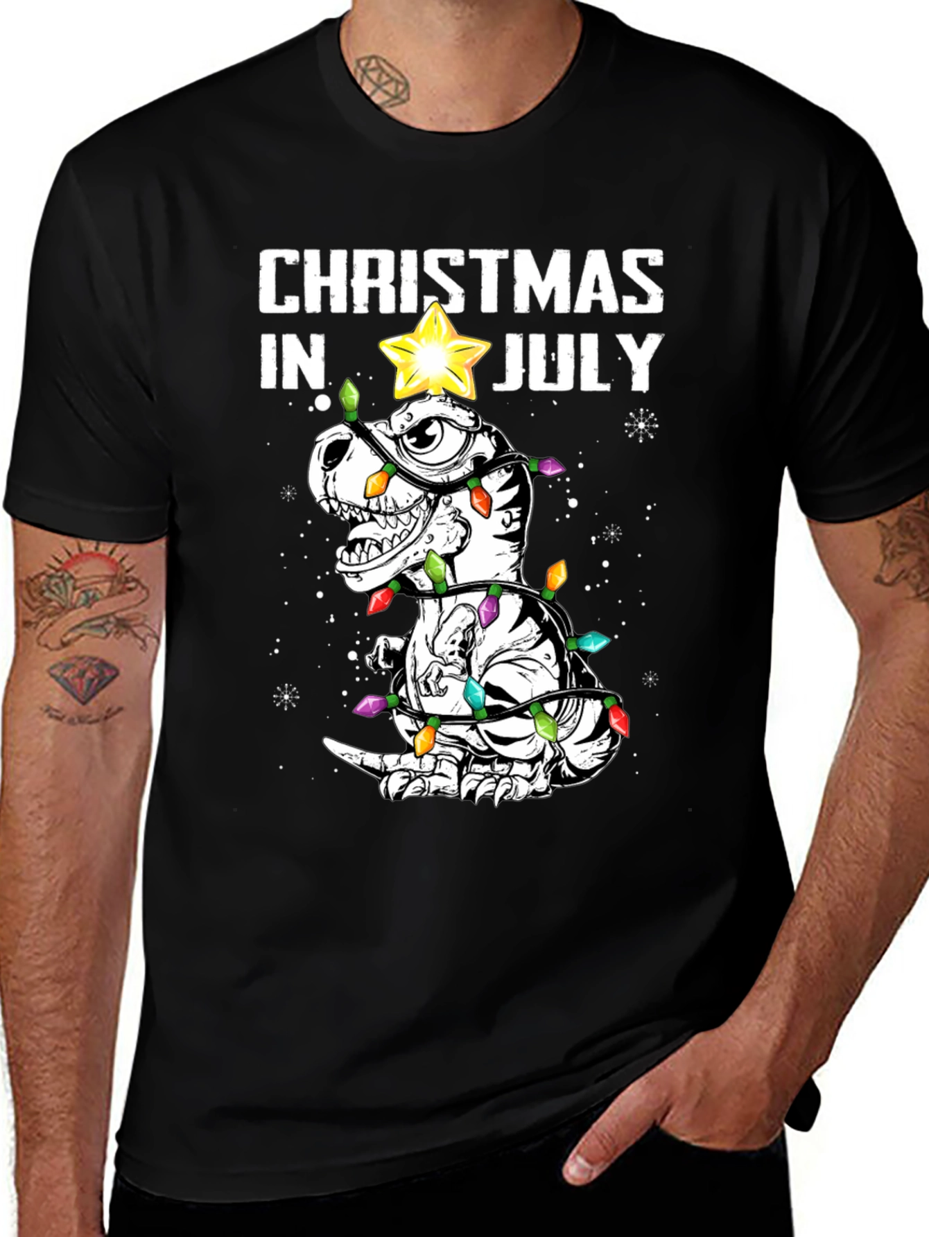 Variant 10 of Christmas in July Dinosaur T-Shirt