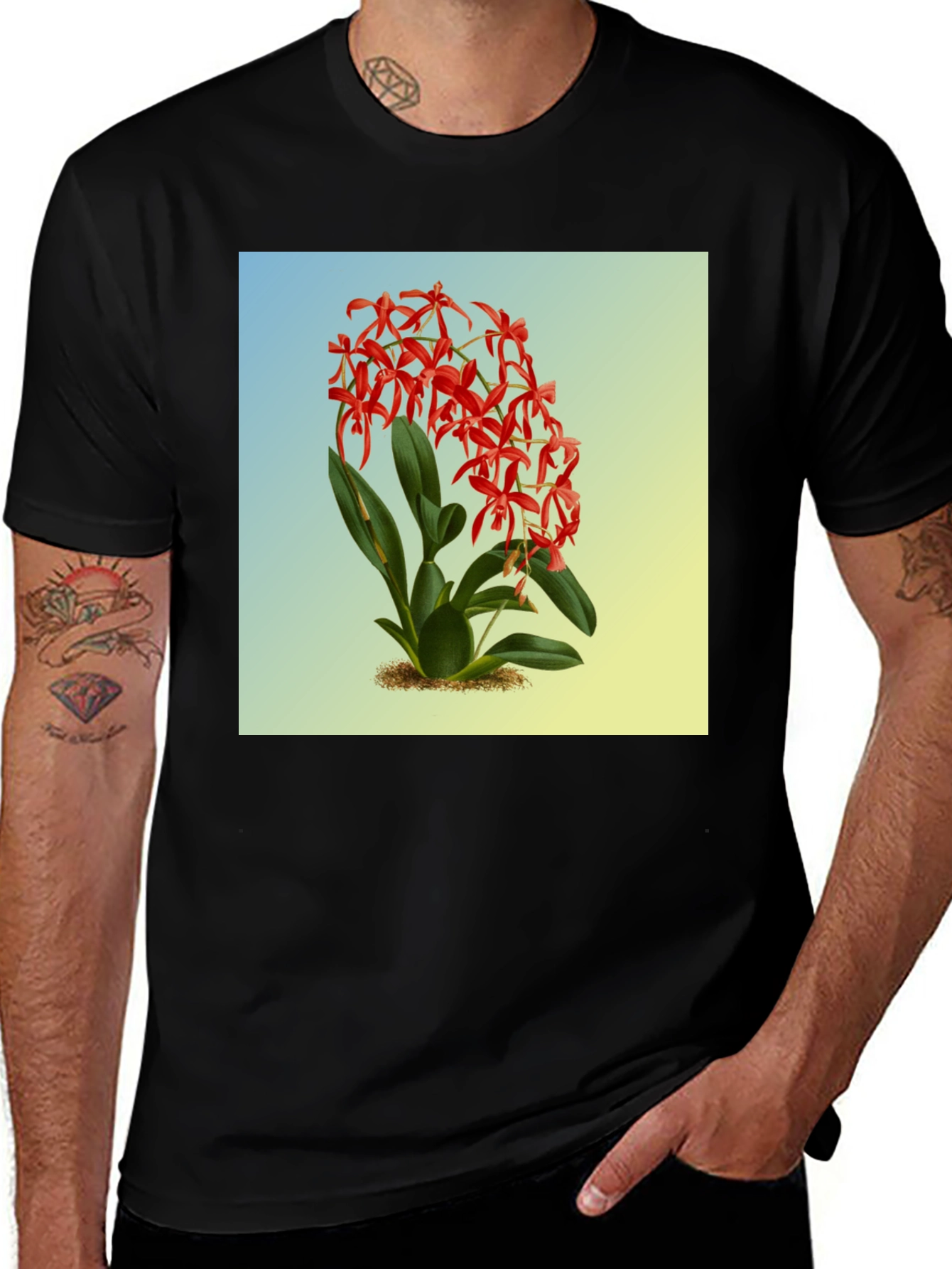 Variant 30 of Botanical Orchid Graphic Tee - Classic Fit