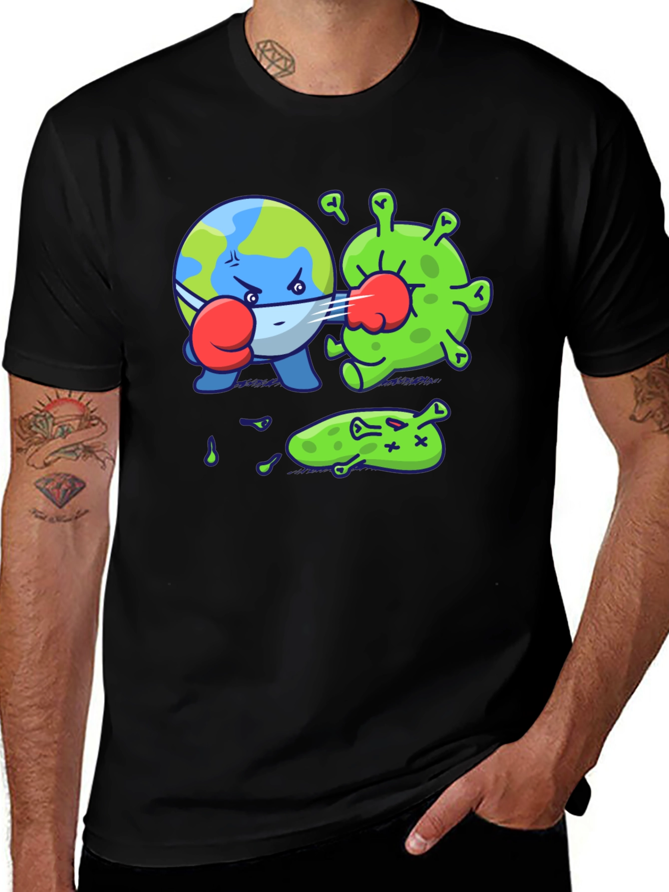 Variant 7 of Earth vs. Virus Graphic T-Shirt