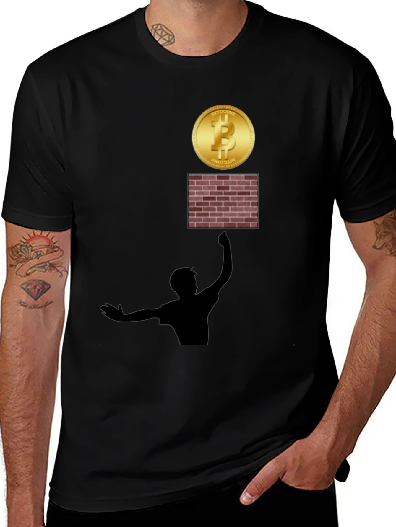 Variant 23 of Bitcoin Bricklayer Graphic Tee - Crypto Fan T-Shirt