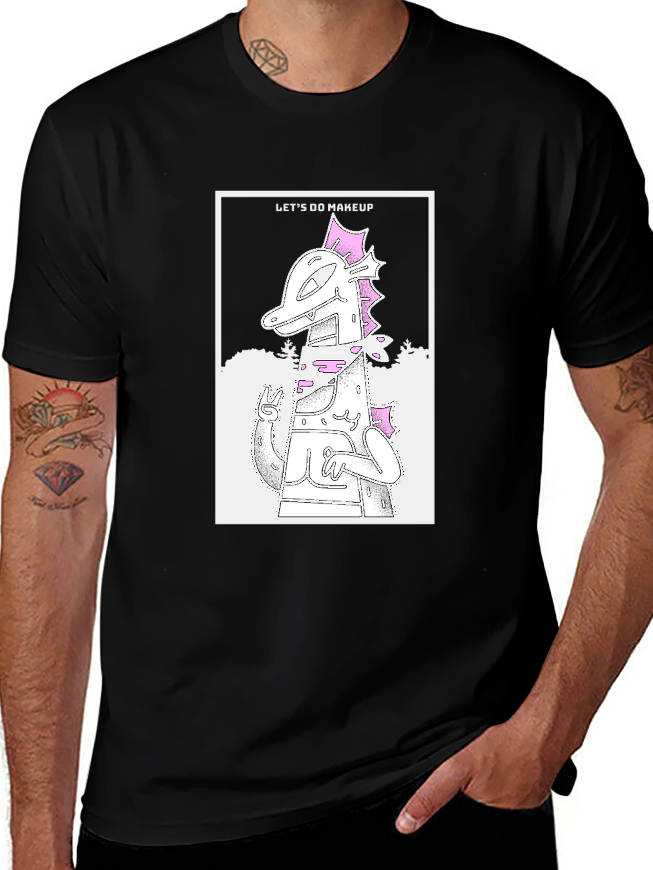 Variant 10 of Monster Graphic Tee - Let's Do Makeup