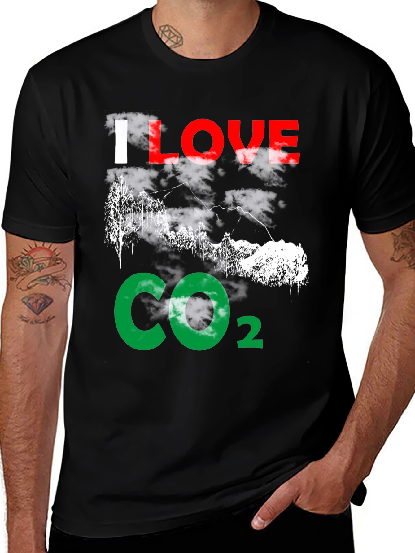 I Love CO2 T-Shirt - Environmental Statement Tee