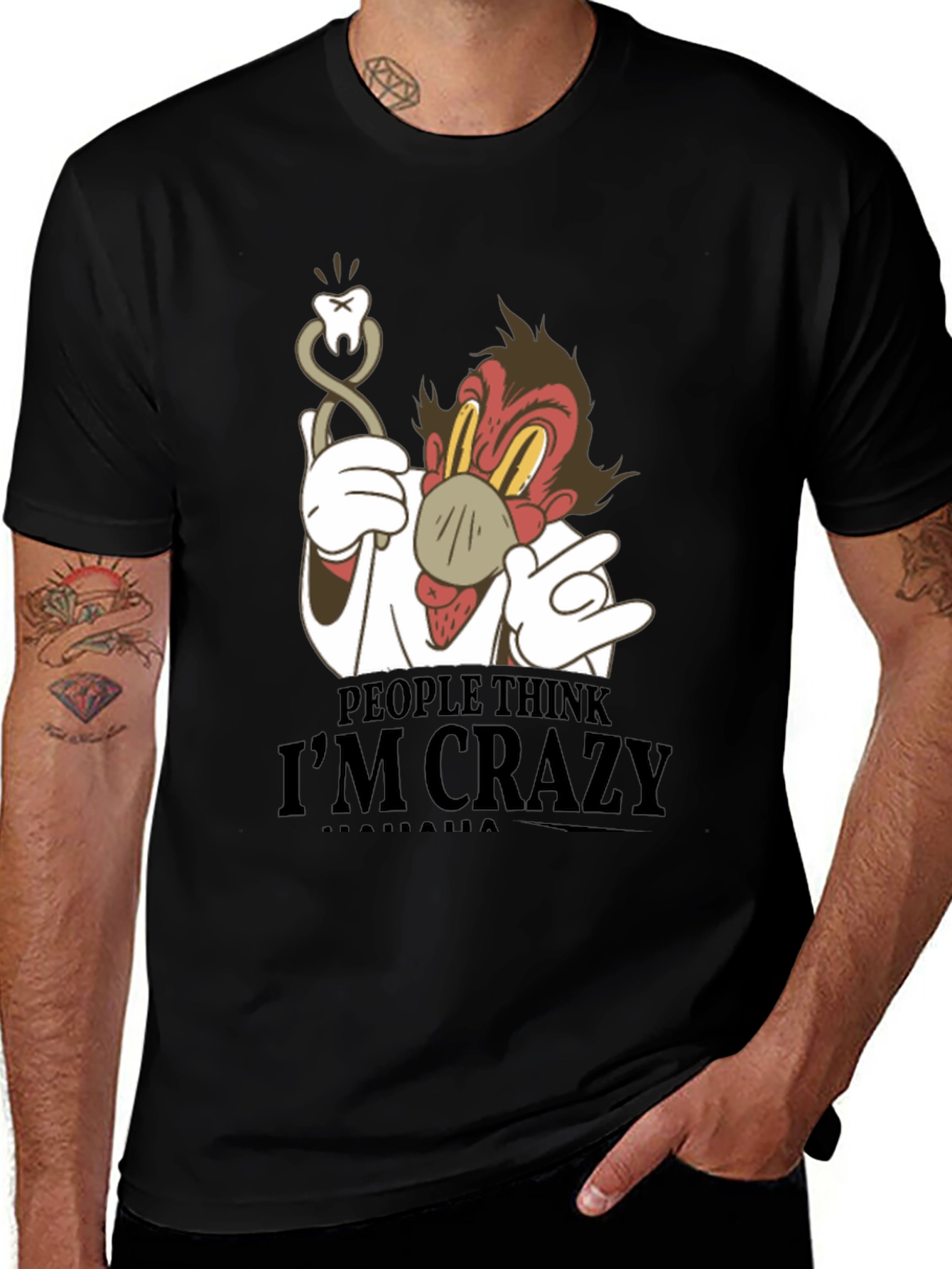 Variant 15 of Crazy Cartoon Dentist Graphic T-Shirt