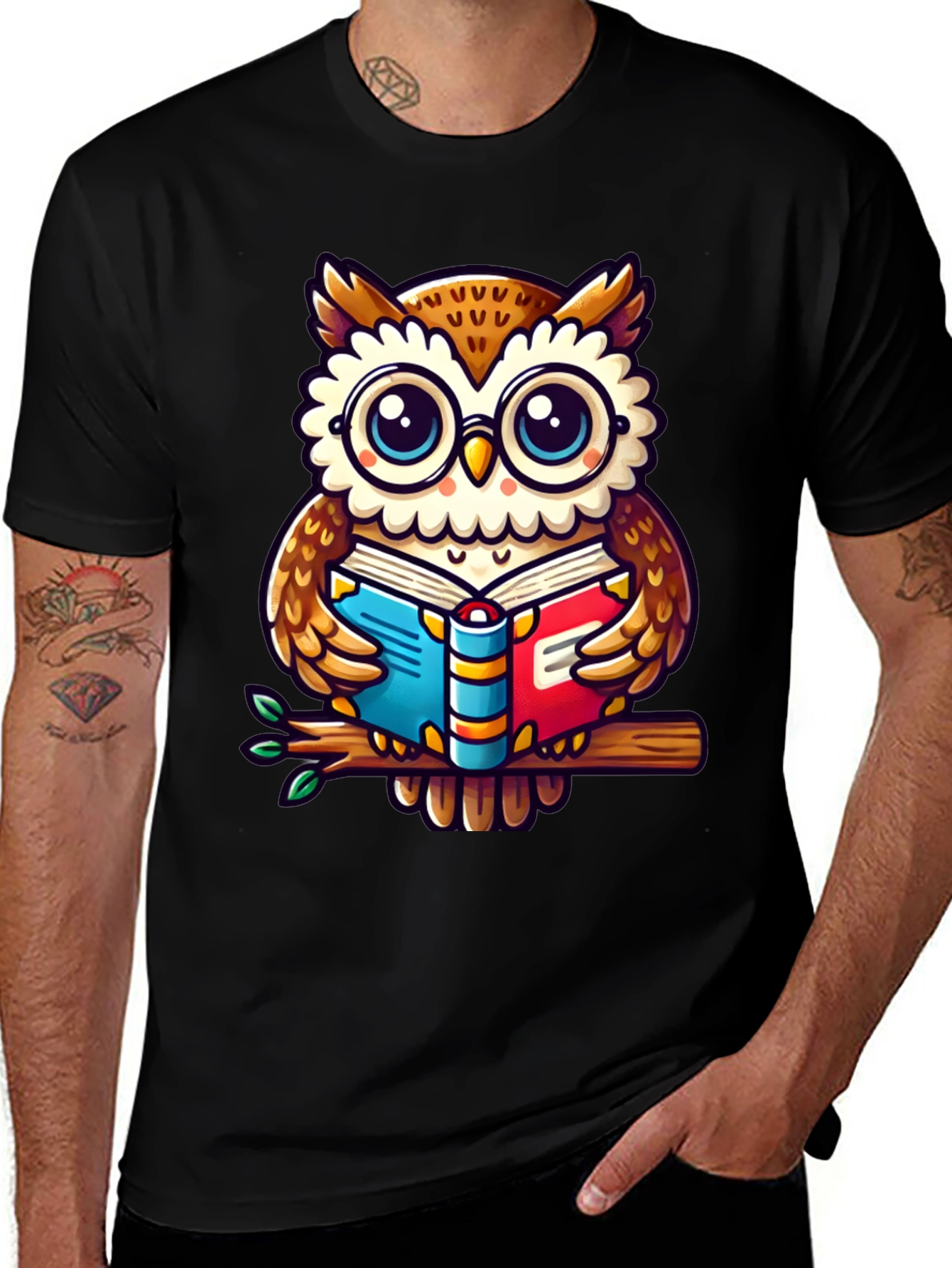 Variant 15 of Bookish Owl T-Shirt