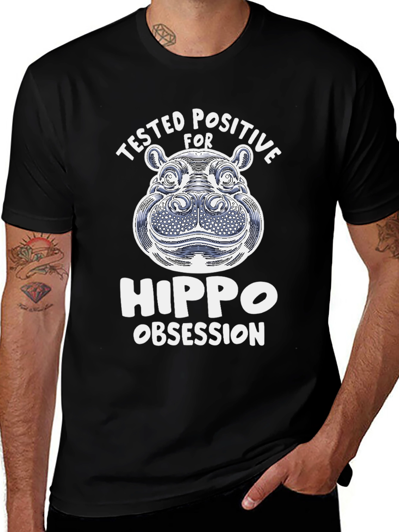 Variant 27 of Hippo Obsession T-Shirt - Cute Animal Lover Tee