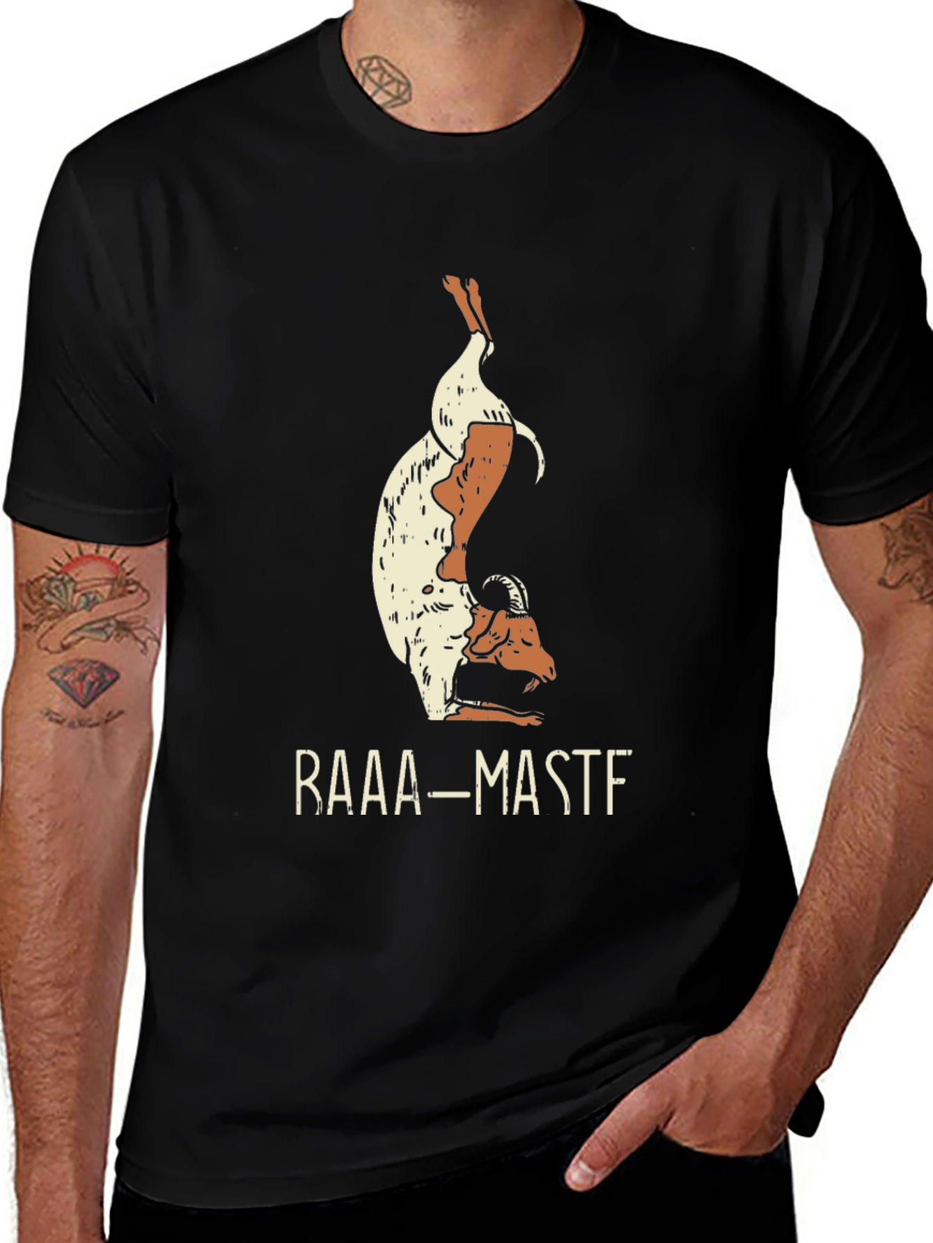 Variant 18 of Funny Yoga Goat Graphic T-Shirt