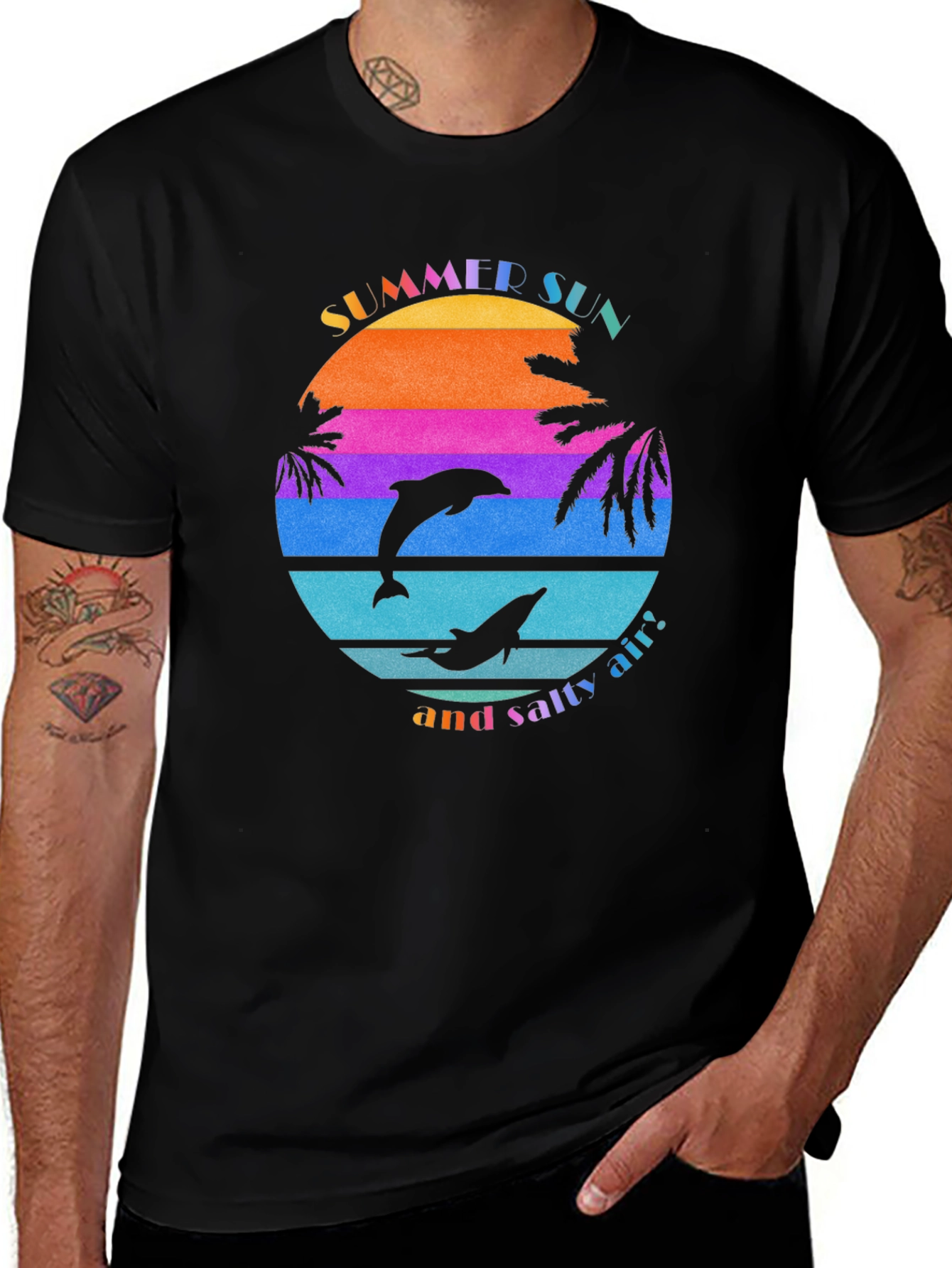 Variant 30 of Summer Sun Dolphin Graphic Tee