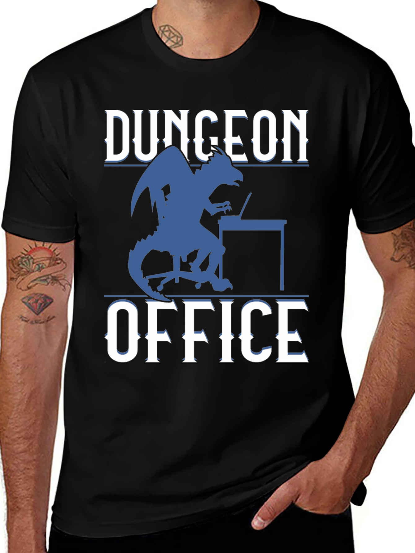 Variant 9 of Dungeon Office Graphic Tee - Fantasy Gamer Shirt