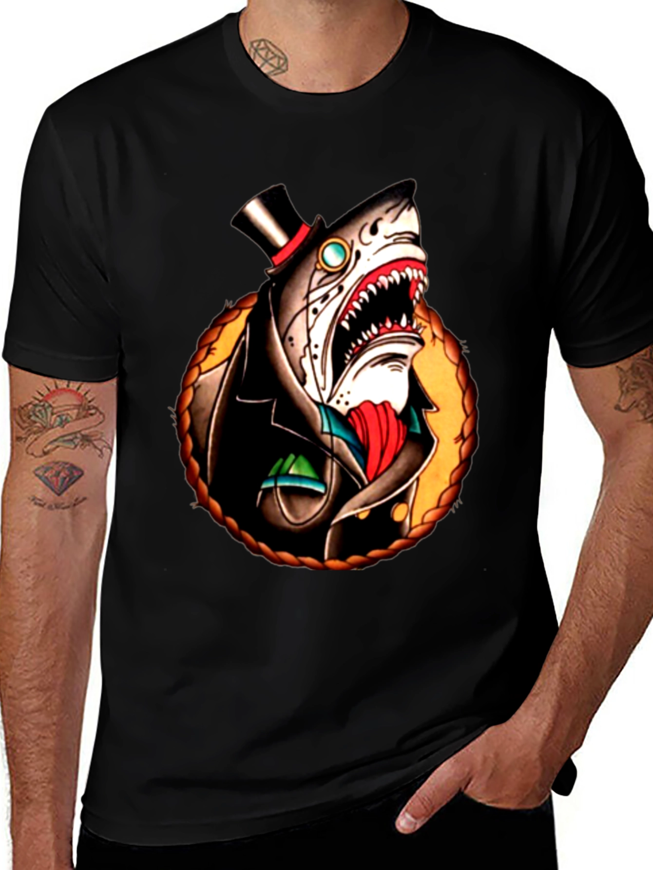 Variant 28 of Shark in Tuxedo Graphic T-Shirt