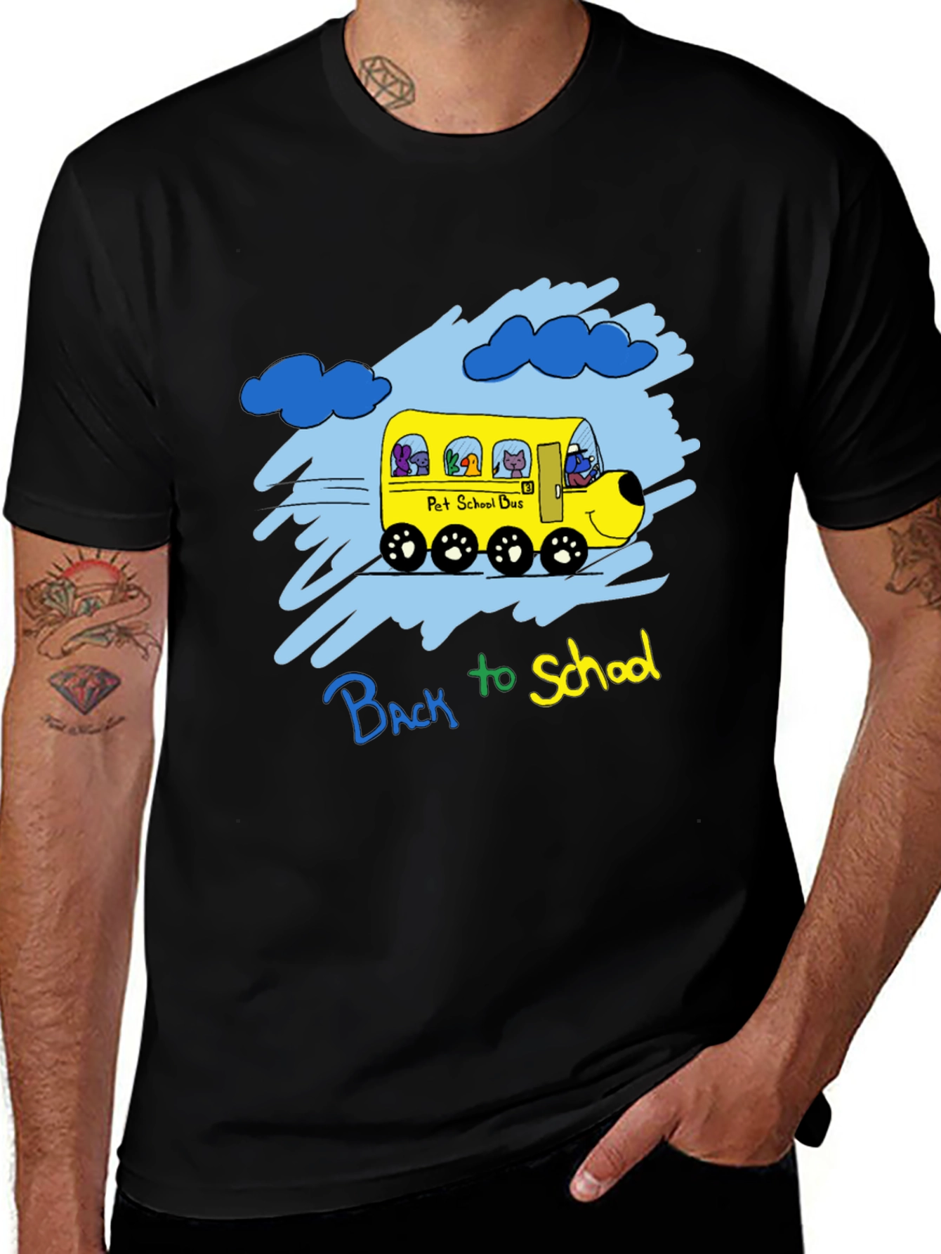 Back to School Pet Bus T-Shirt