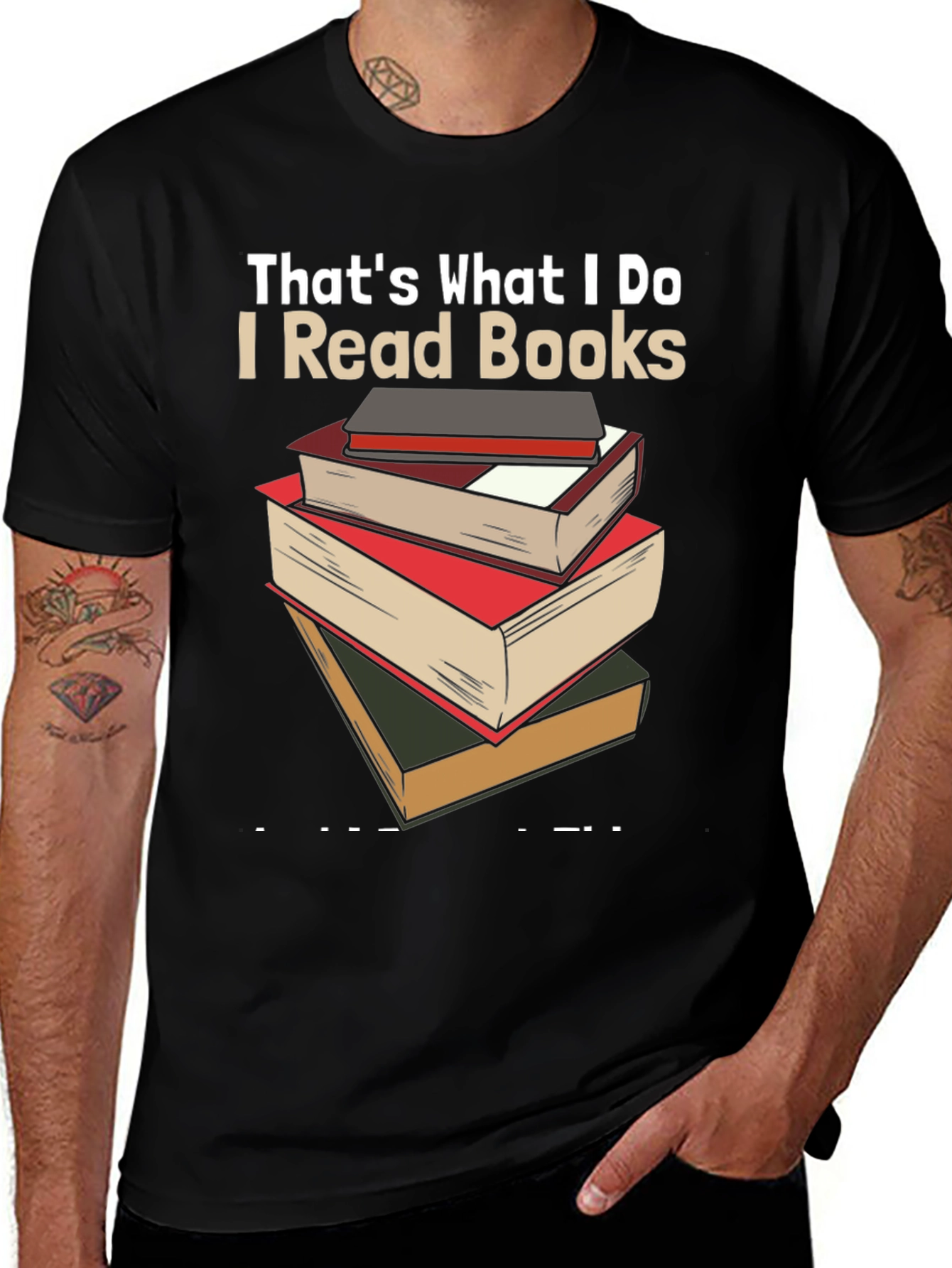 Variant 17 of Book Lover T-Shirt: I Read Books Tee