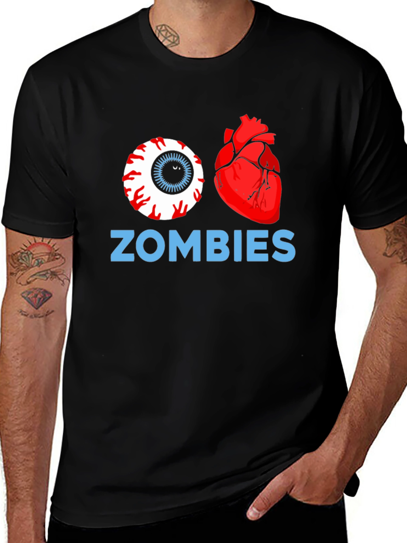 Variant 19 of Eye Heart Zombies Graphic Tee