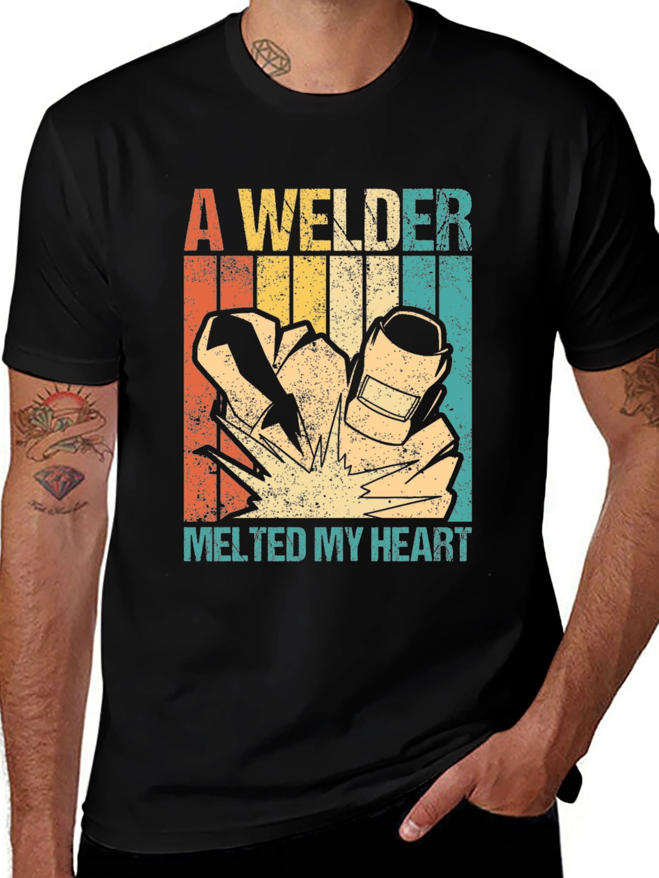 Variant 29 of Welder T-Shirt - "Melted My Heart" Graphic Tee