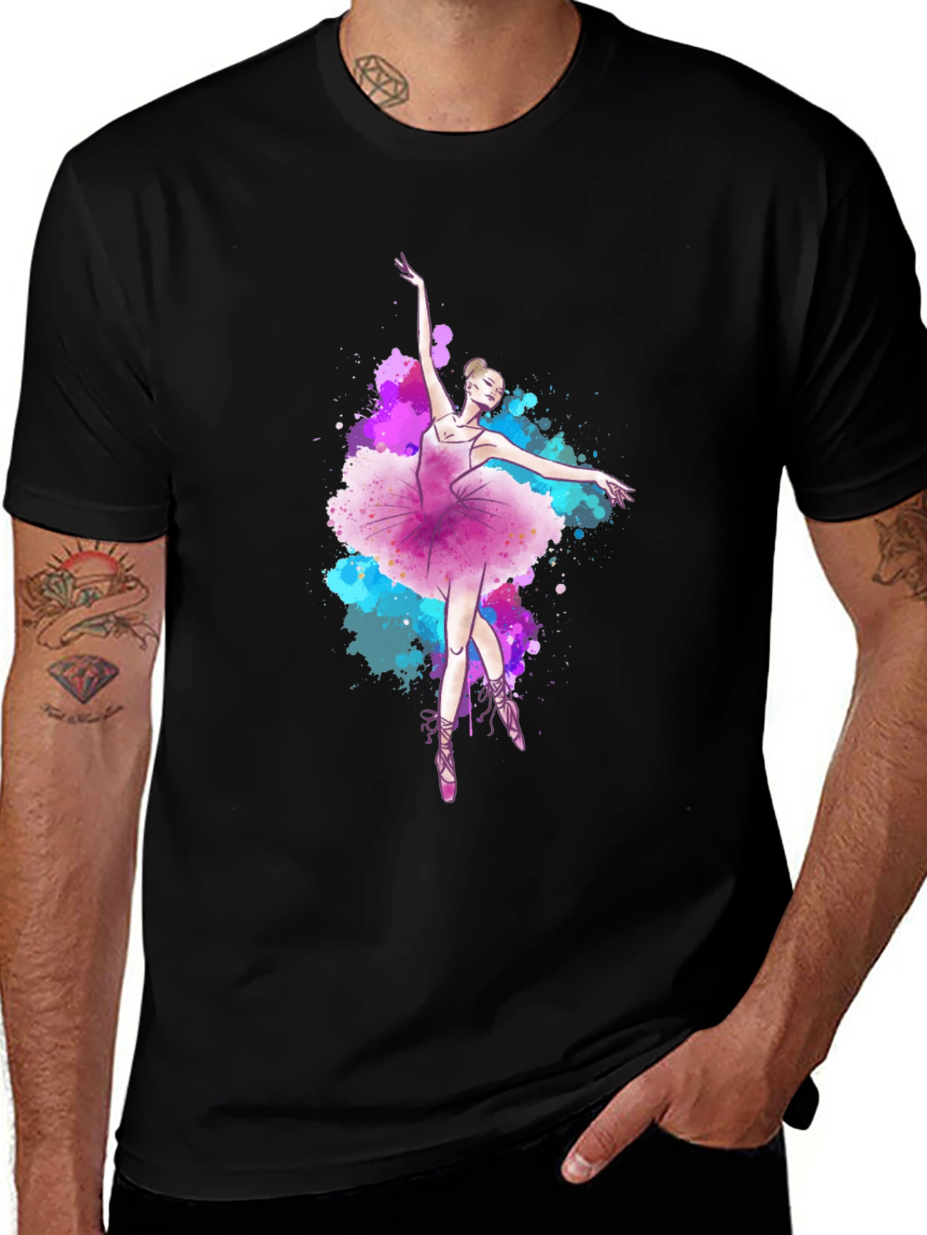 Variant 11 of Ballerina Art Graphic Tee - Stylish Dance Shirt