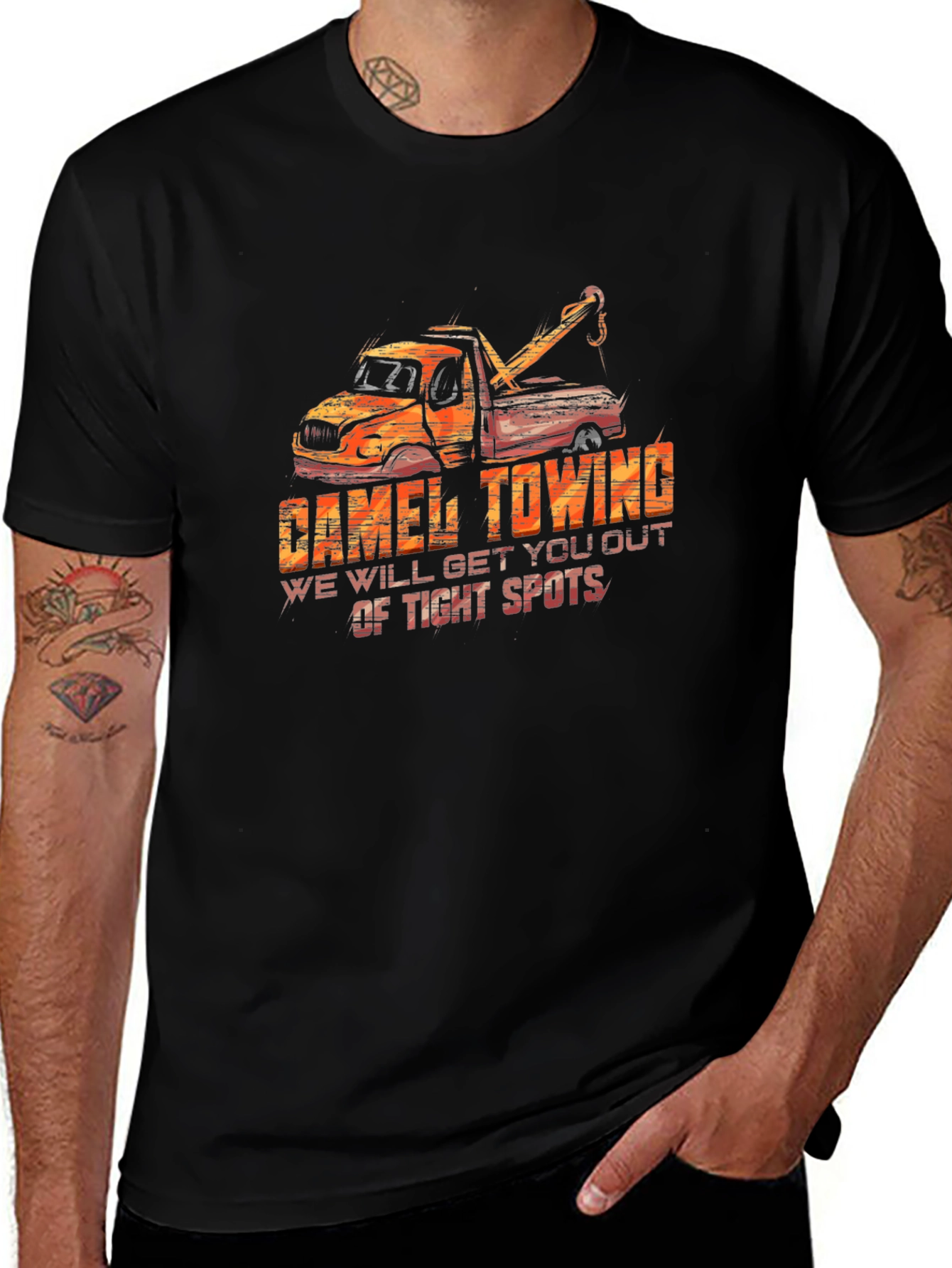 Camel Towing Graphic Tee - Tight Spots Rescue