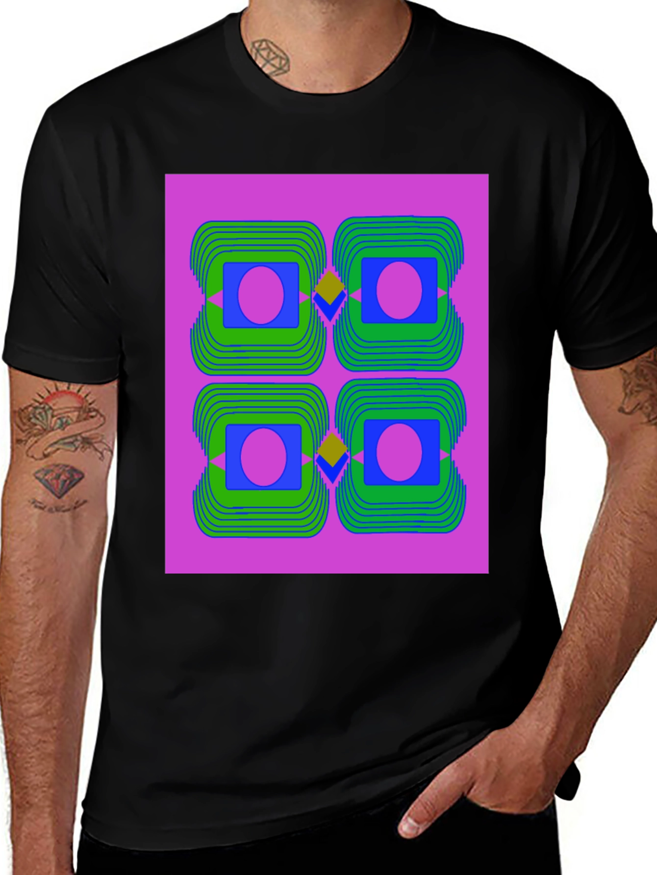 Variant 30 of Abstract Geometric Graphic Print T-Shirt