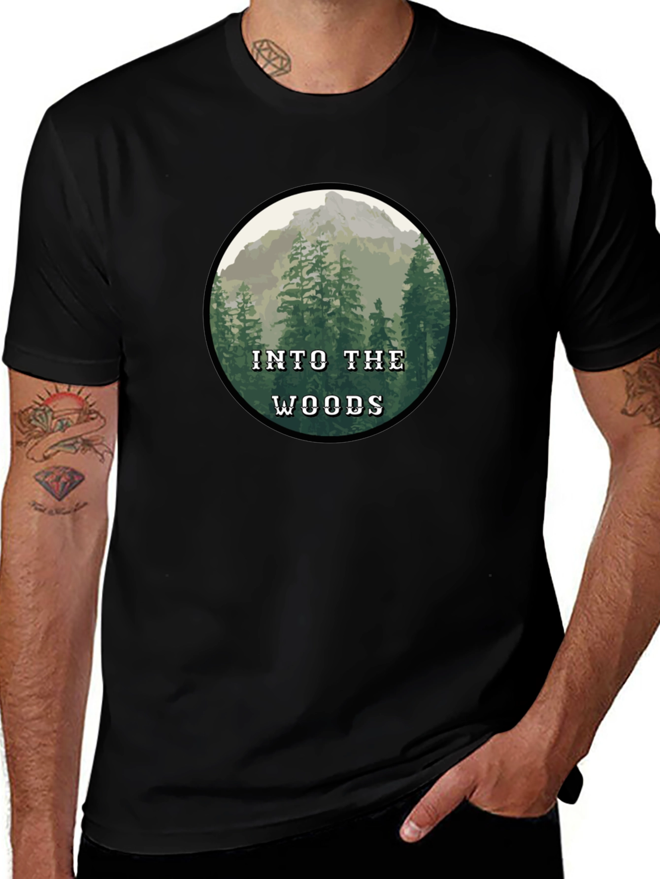 Into The Woods Graphic Tee - Nature Adventure Shirt