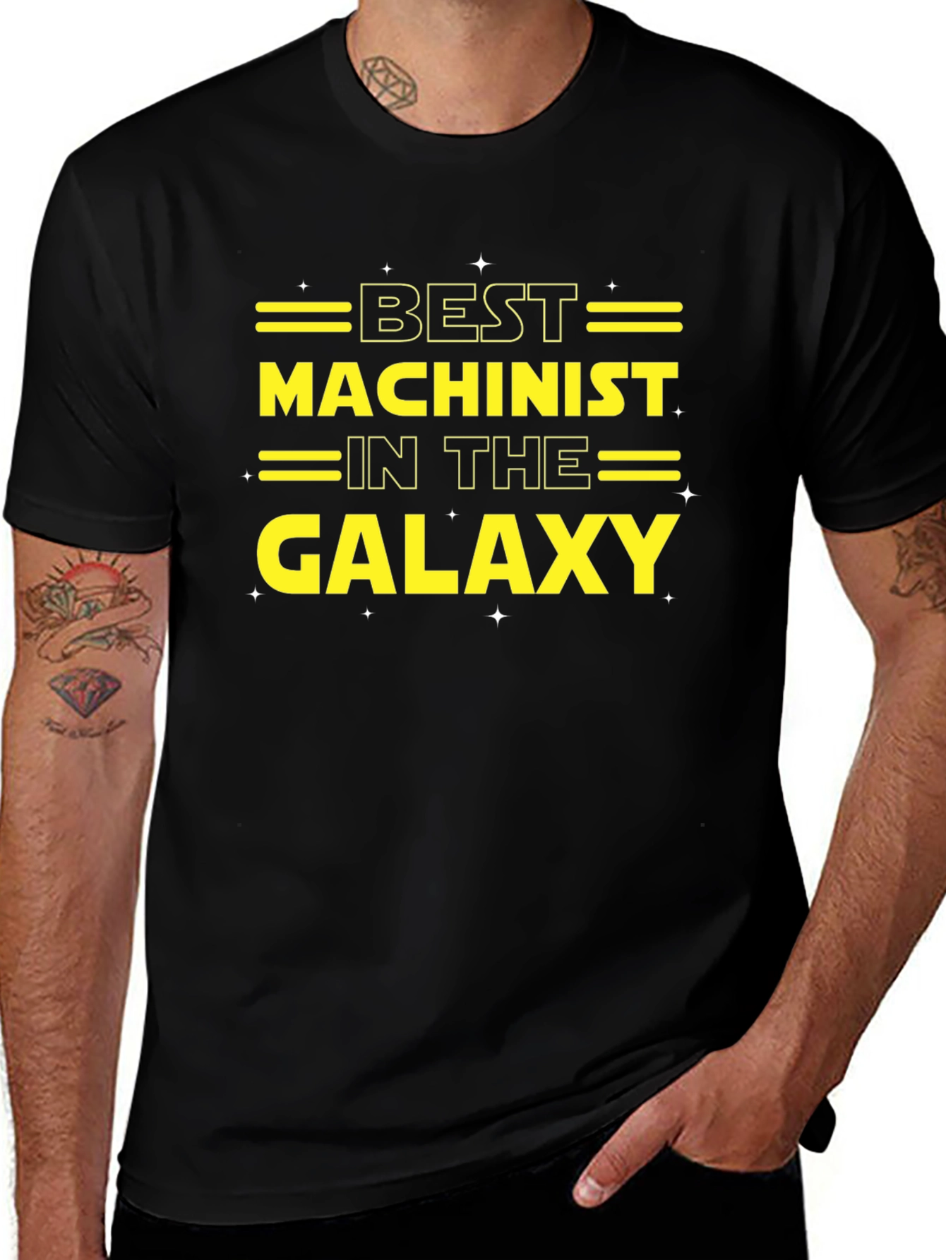 Variant 7 of Best Machinist in the Galaxy Black T-Shirt