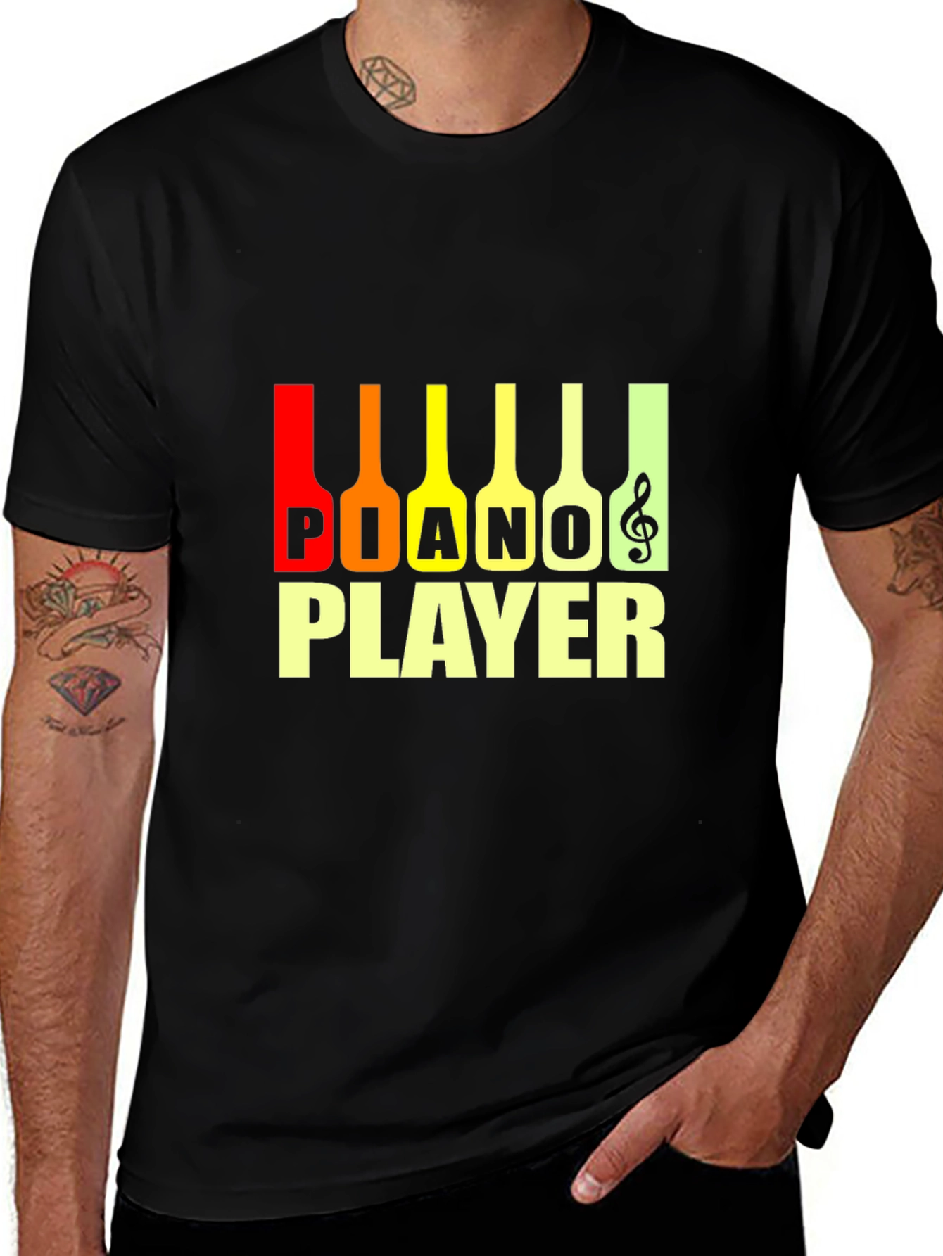 Piano Player Graphic Tee - Music Lover T-Shirt