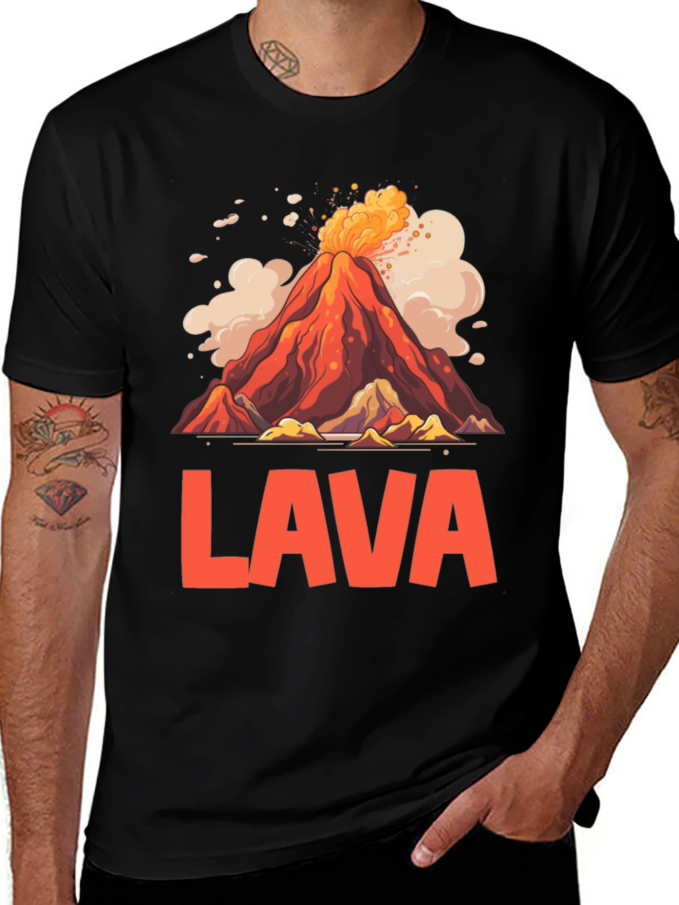 Variant 5 of Volcano Lava Graphic T-Shirt - Unique Design