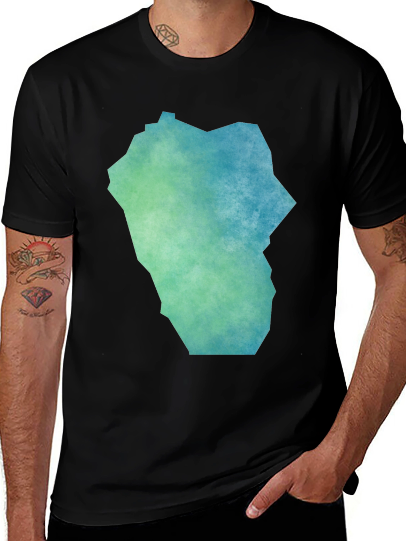 Variant 27 of Unique Gradient Map T-Shirt