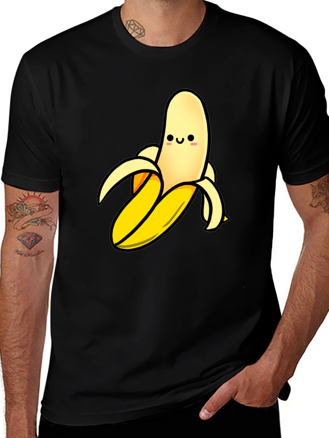 Variant 9 of Funny Banana Graphic T-Shirt - Black
