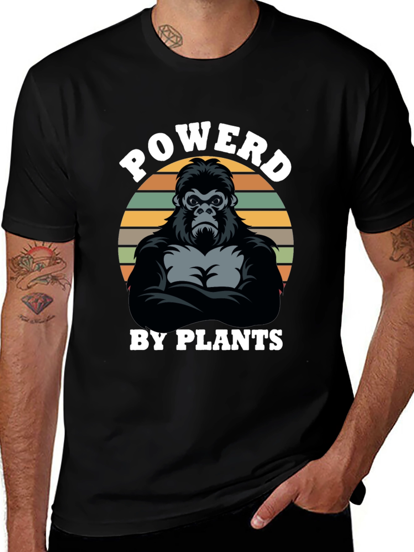 Variant 8 of Powered by Plants Gorilla Graphic T-Shirt