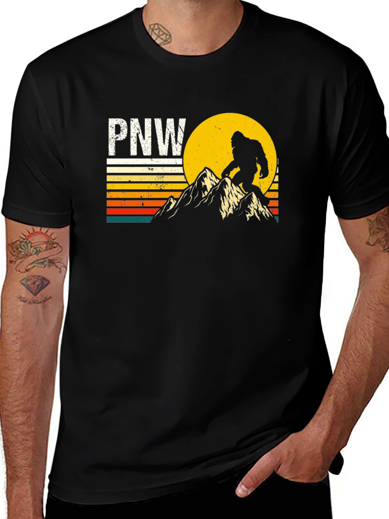 PNW Bigfoot T-Shirt - Pacific Northwest Adventure Tee