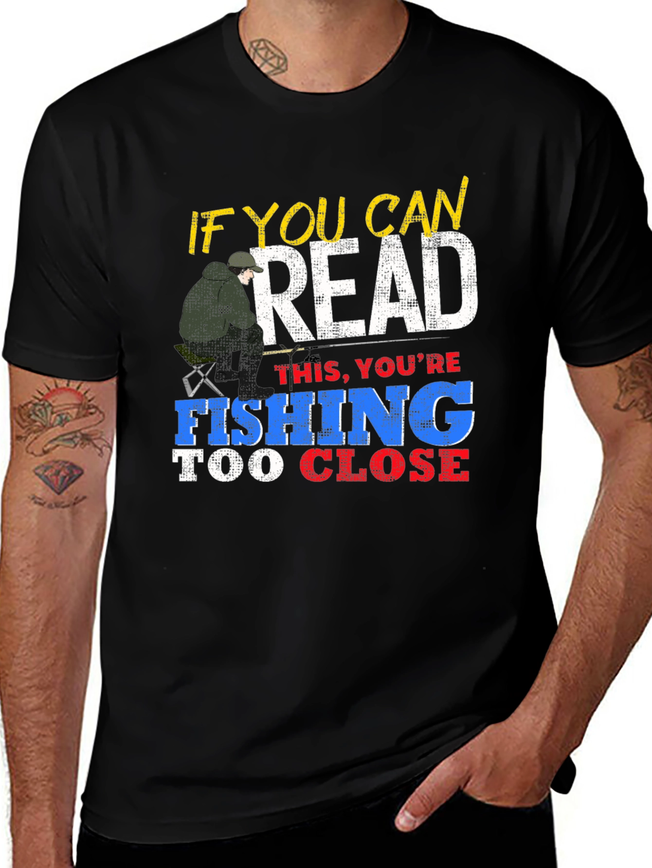 Variant 26 of Fishing Too Close Graphic T-Shirt