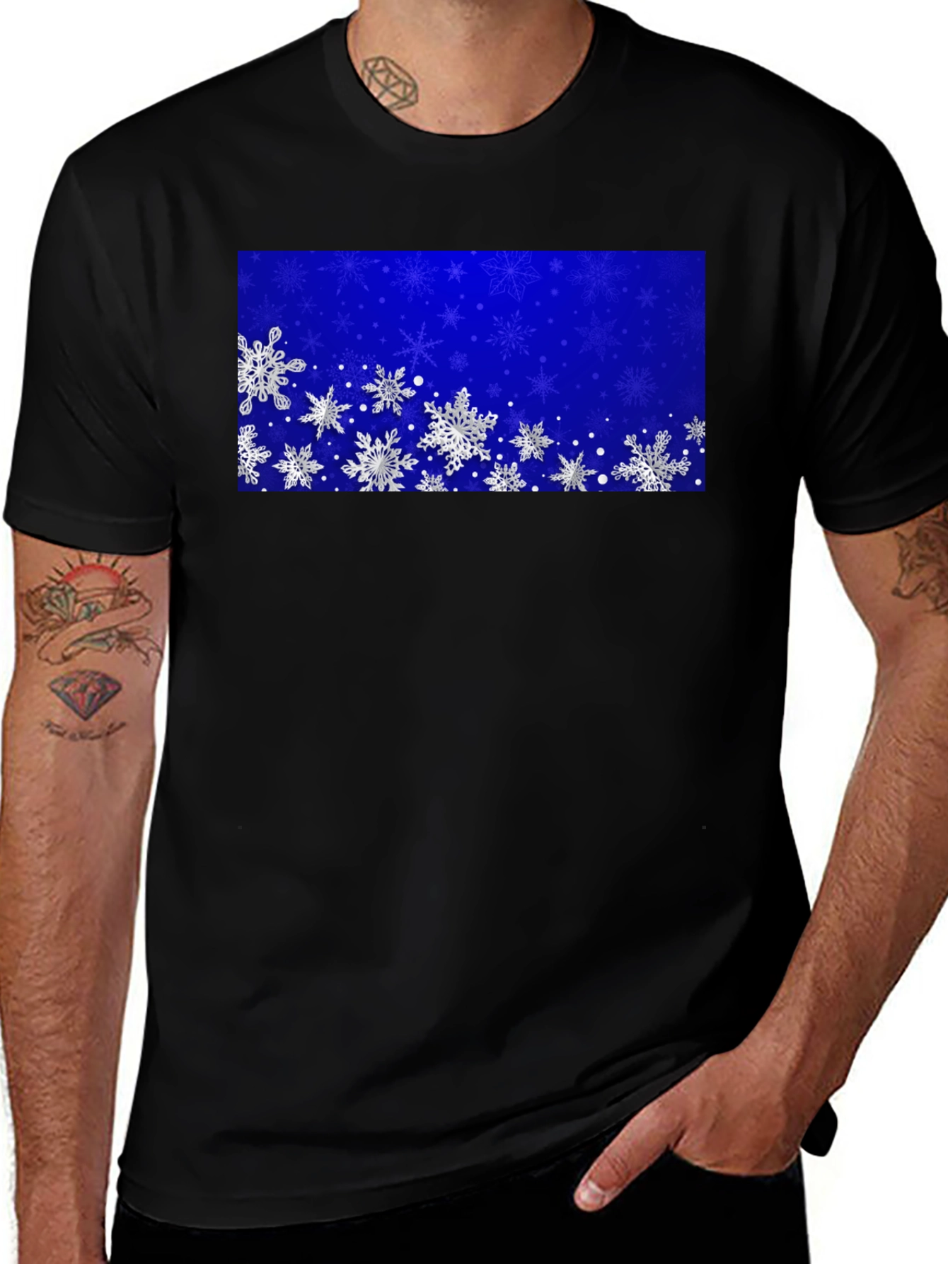 Snowflake Graphic Print T-Shirt